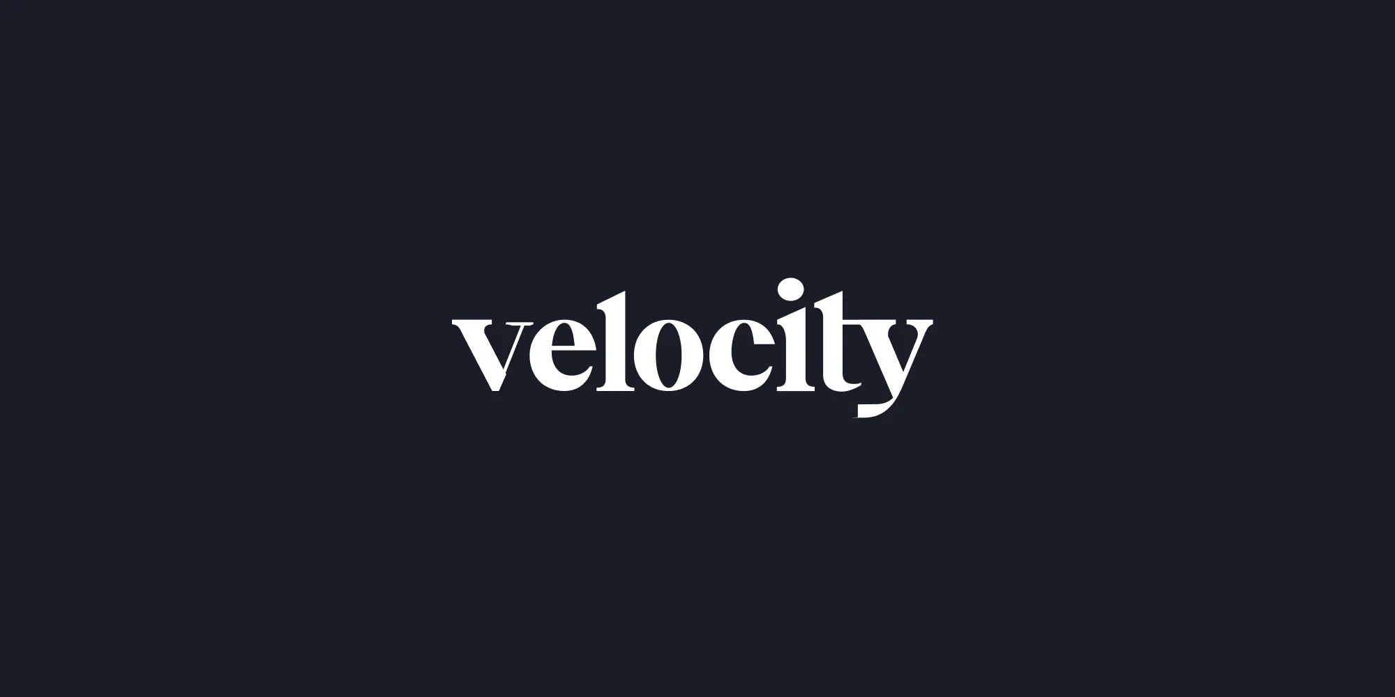 Velocity Partners logo – White lowercase “velocity” text on a dark navy background.
