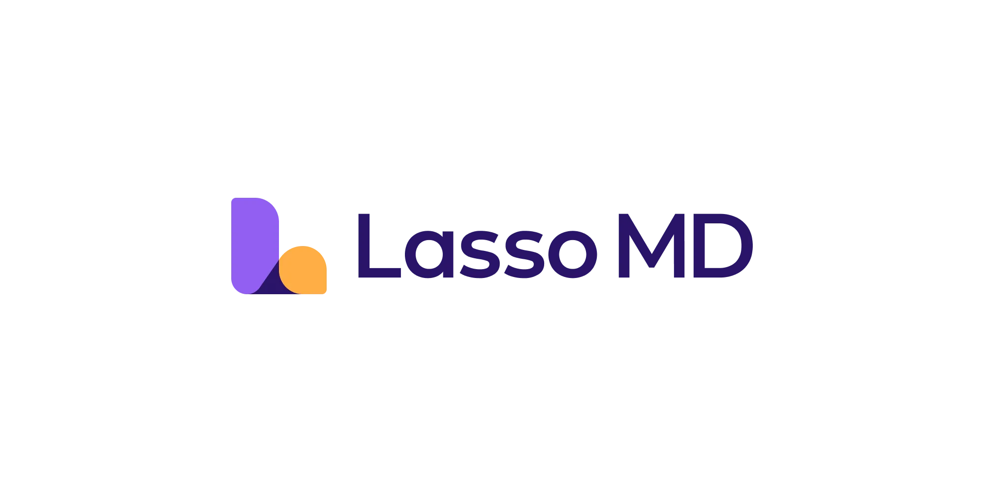 Lasso MD logo – Purple and yellow Lasso MD logo, a dental marketing and growth platform.