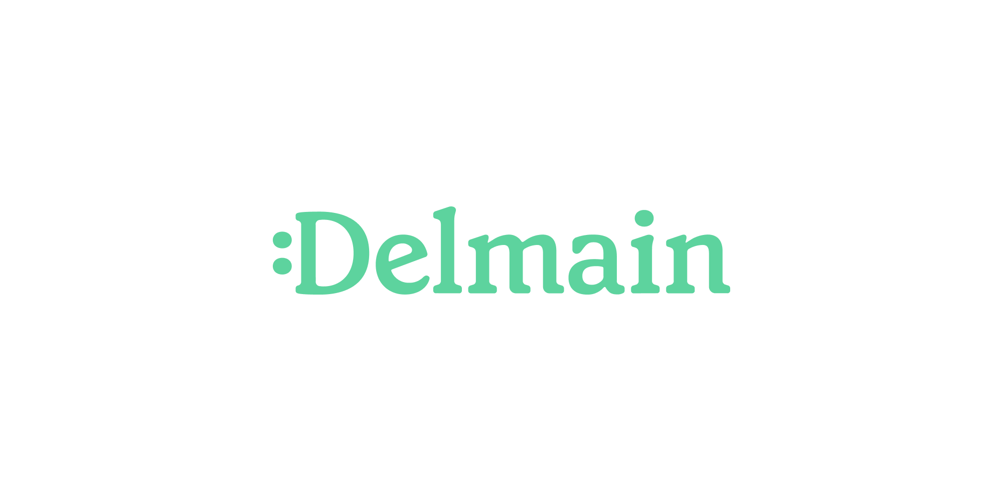 Delmain logo – Green Delmain logo with a minimalist design.