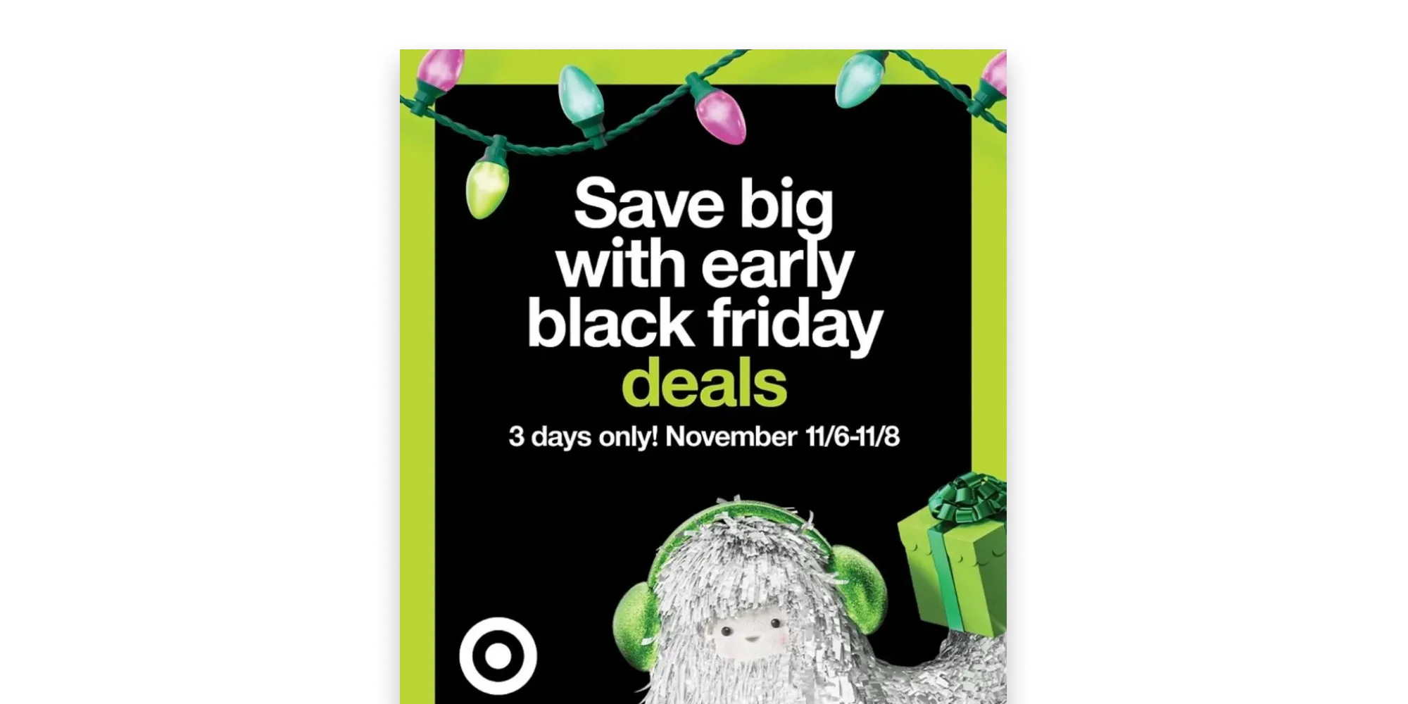 Target early Black Friday deal promotion tied to Thanksgiving shopping season