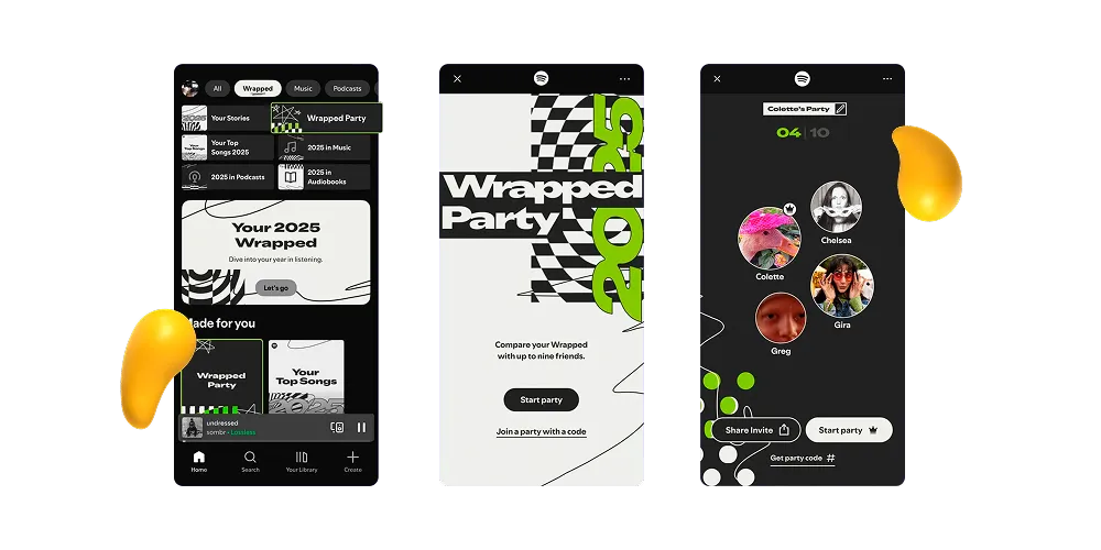 A collage of Spotify's Spotify Wrapped campaign