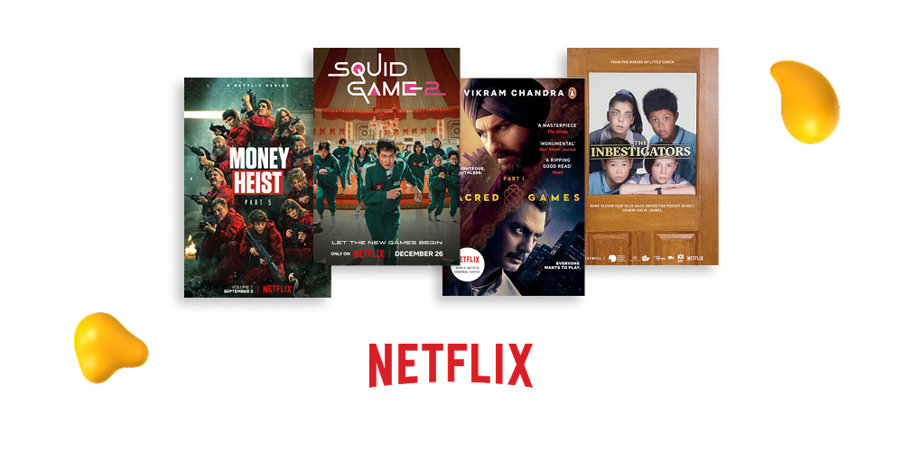 Posters of international Netflix shows