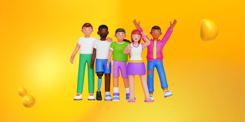 A group of multicultural people posing for a picture.