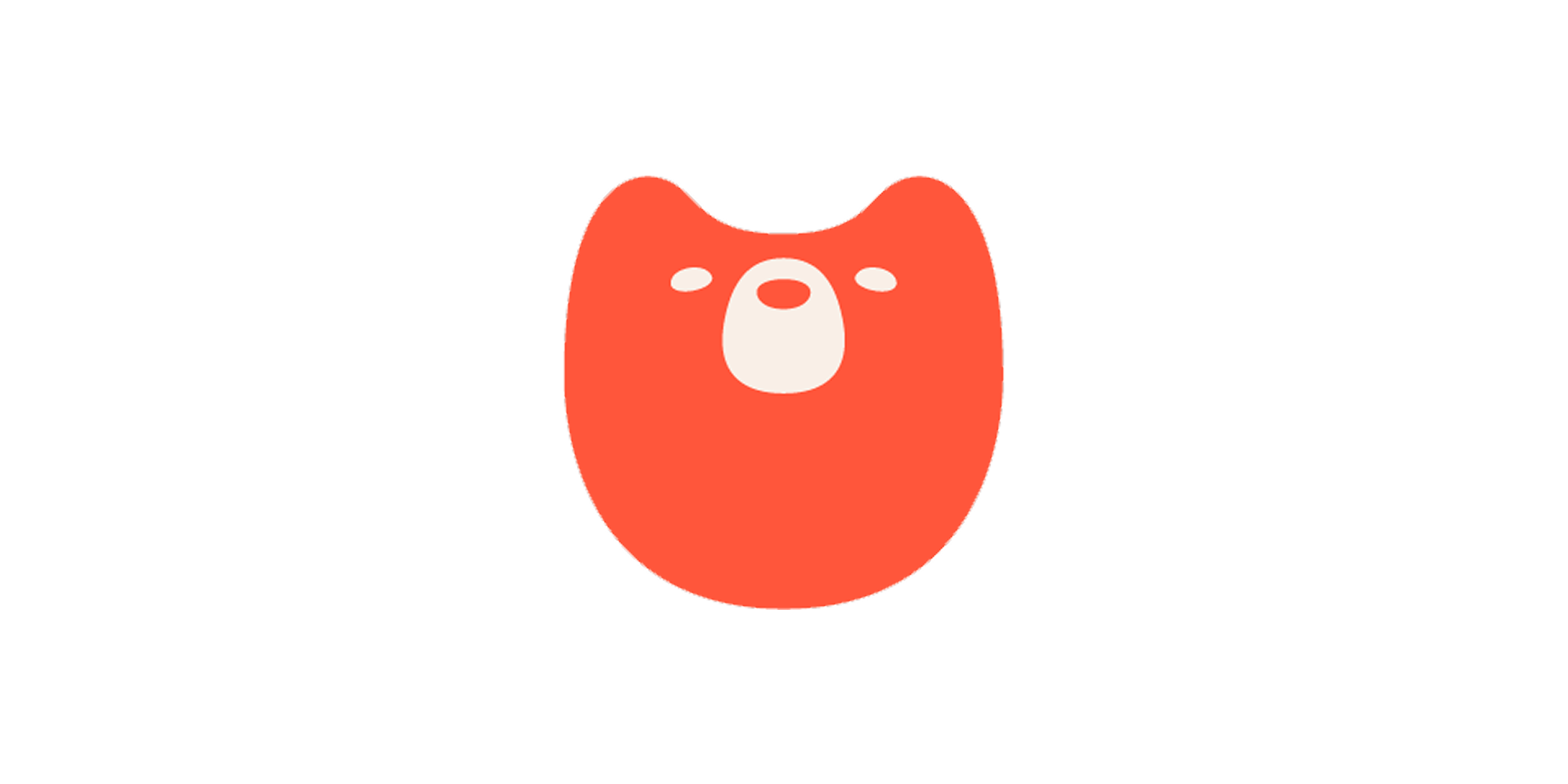 Cub Studio logo featuring a simple, rounded red bear face illustration with cream-colored facial details, on a white background