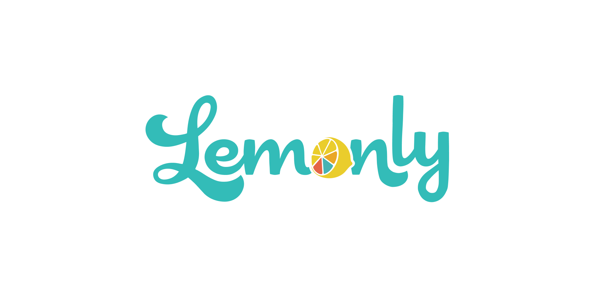 Lemonly infographic agency logo in teal script with a lemon slice replacing the “o.”