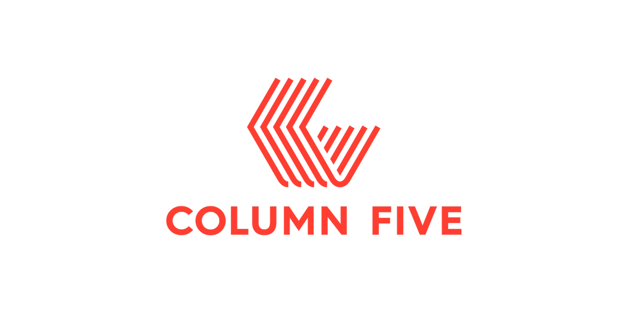 Column Five design agency logo with bold red geometric “C” mark and text.