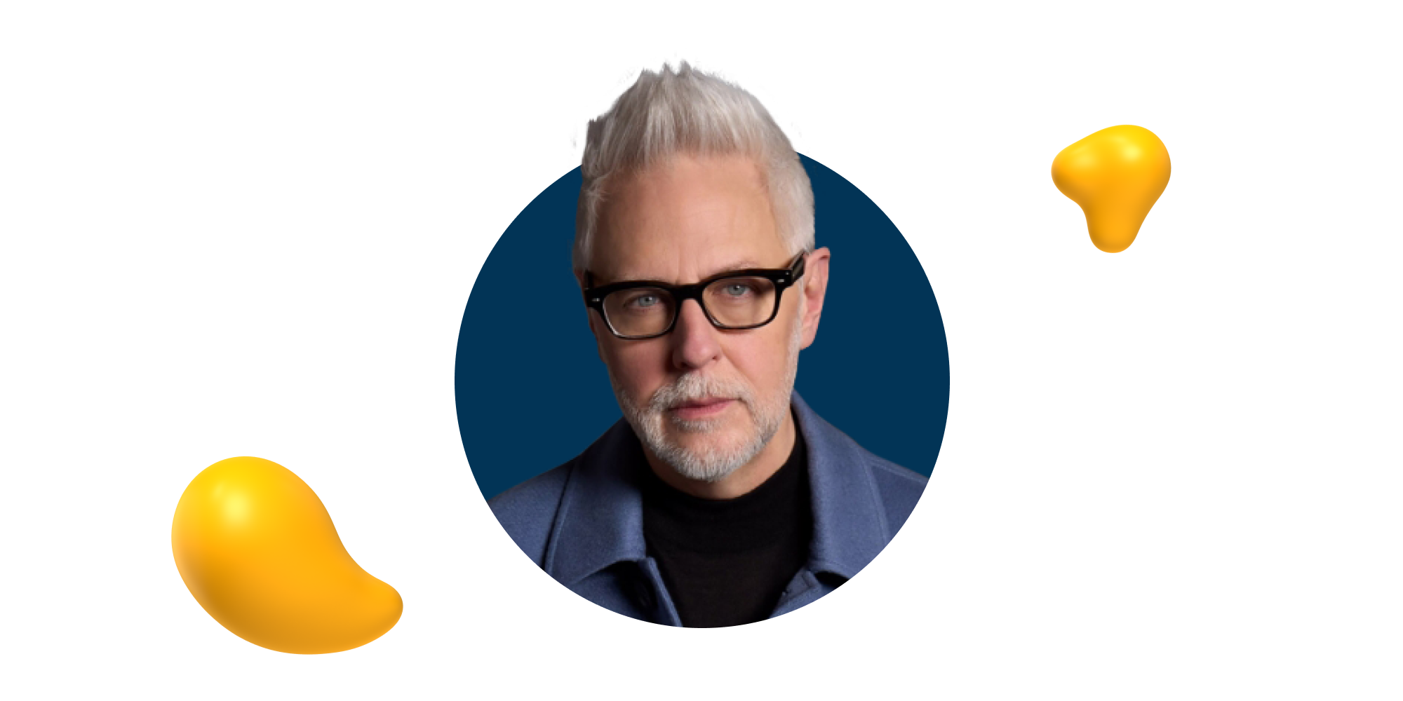 Portrait of David Gunn, Adobe MAX 2025 speaker and creative industry expert, against a dark background with yellow 3D shapes