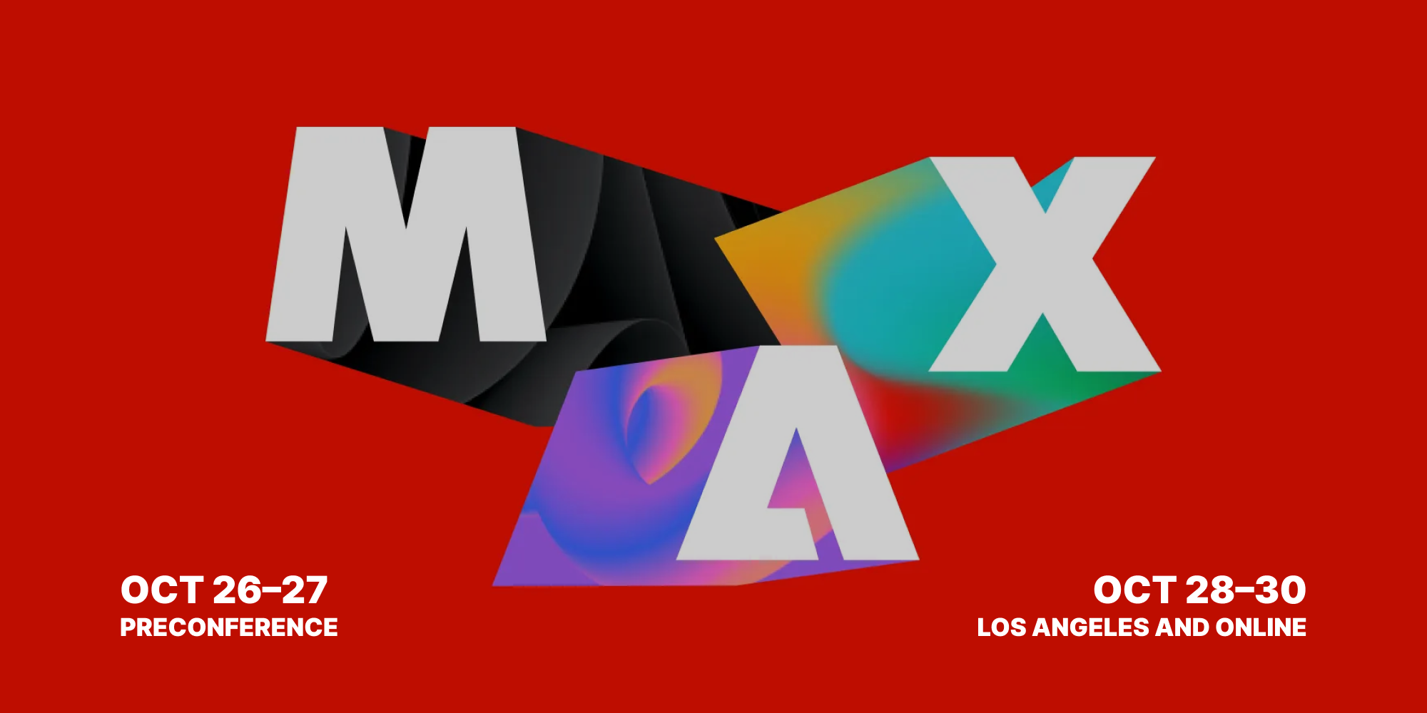 Adobe MAX 2025 event banner showing dates and location — October 26–30 in Los Angeles and online.