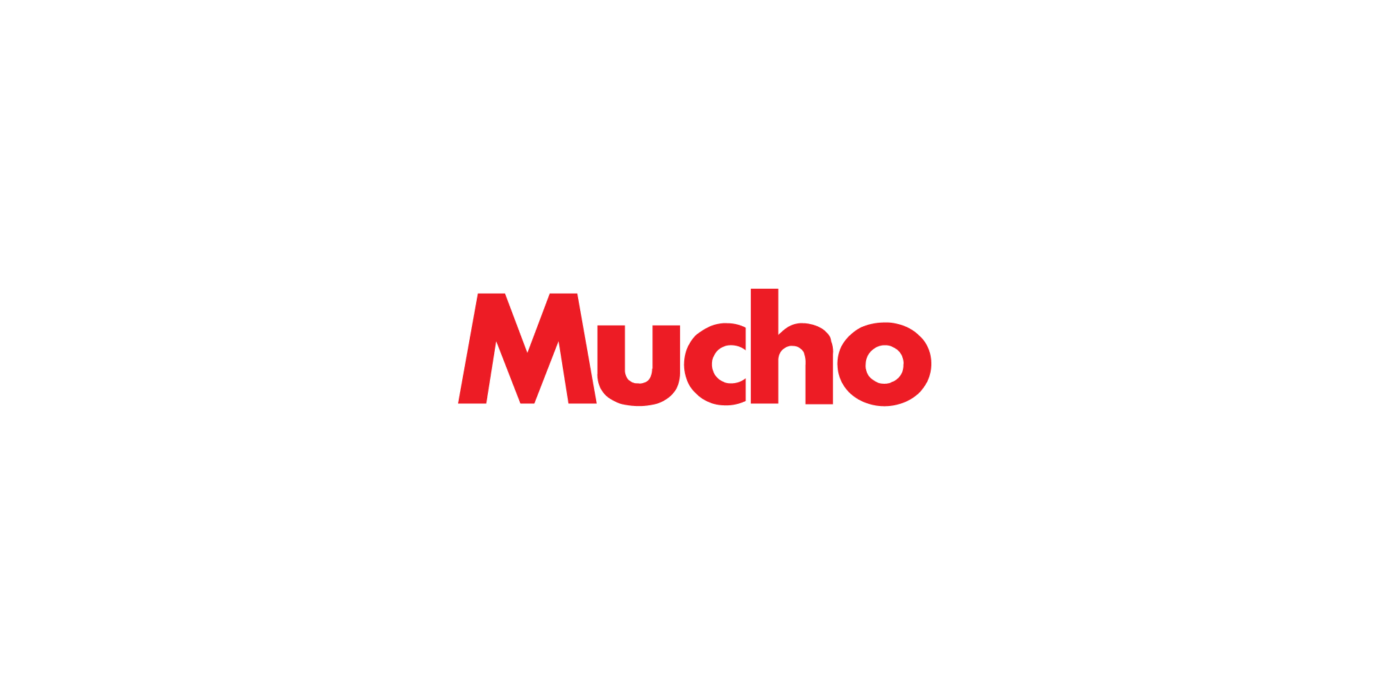Mucho logo – global graphic design agency specializing in branding, packaging, and visual communication.