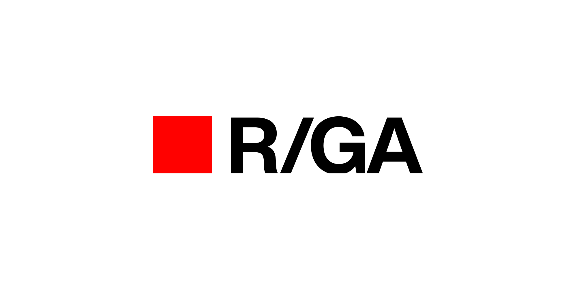 R/GA logo, one of the best web design services for UX, UI, and digital innovation