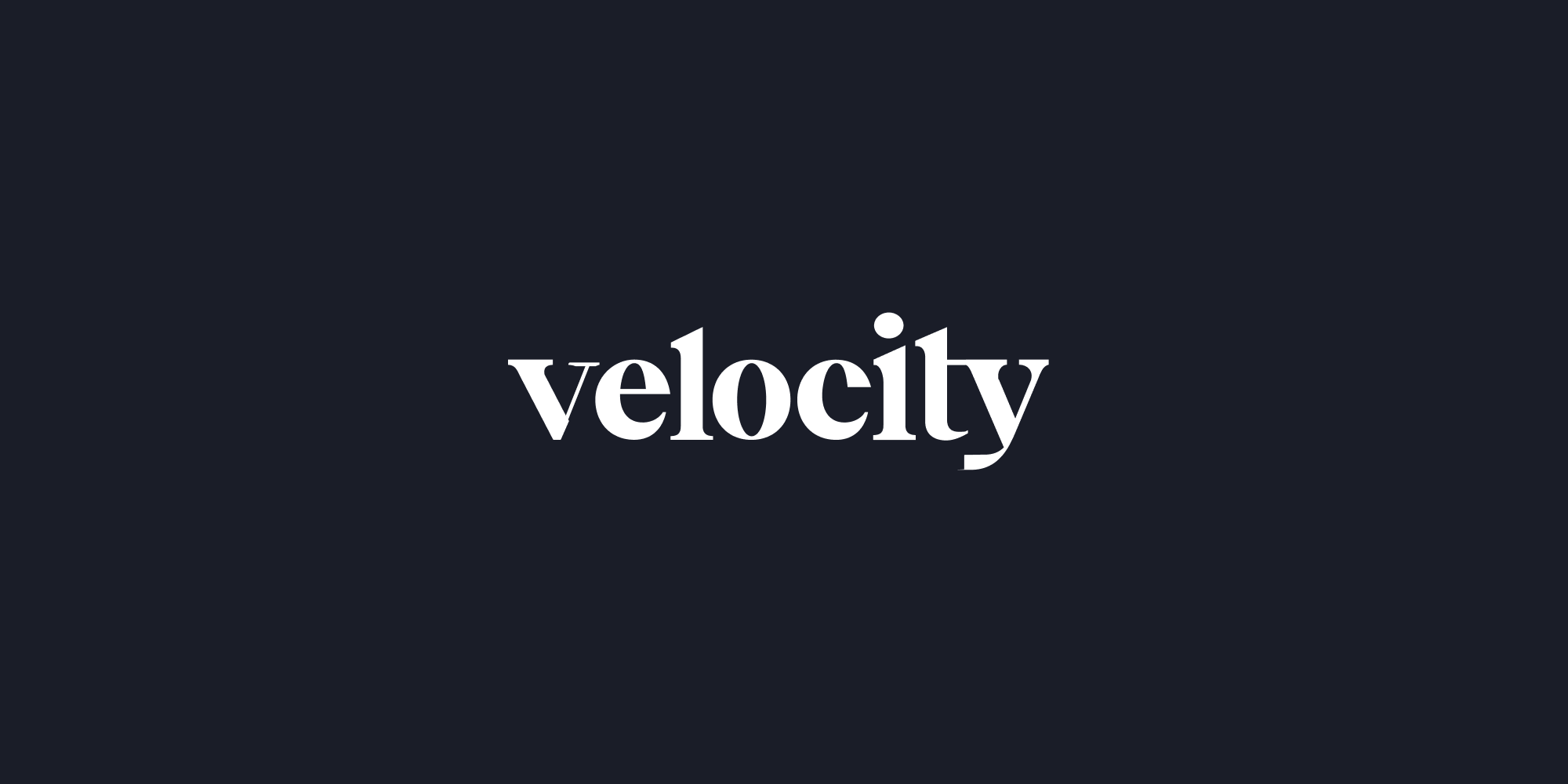 Velocity Partners logo – White lowercase “velocity” text on a dark navy background.