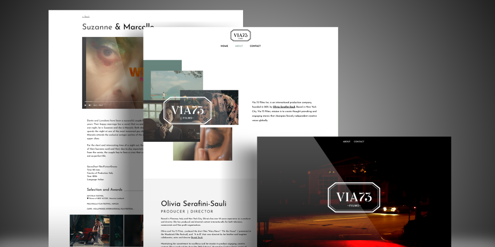 Web Design for Via 73 Films