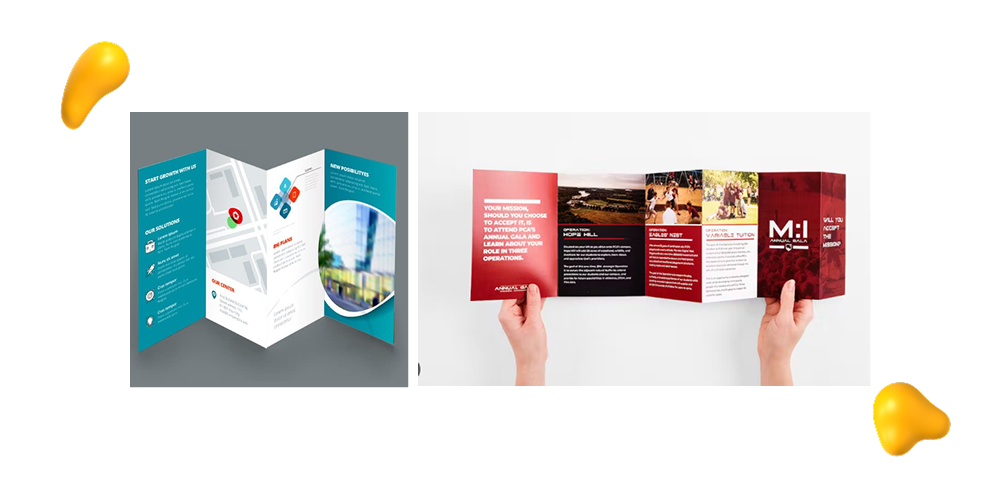 Example of accordion fold brochure design
