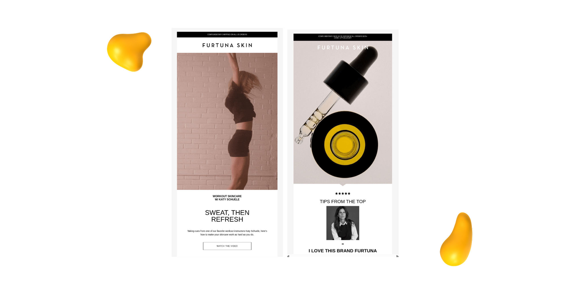 Example of great email design from Furtuna Skin