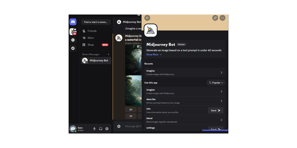 List of Midjourney commands