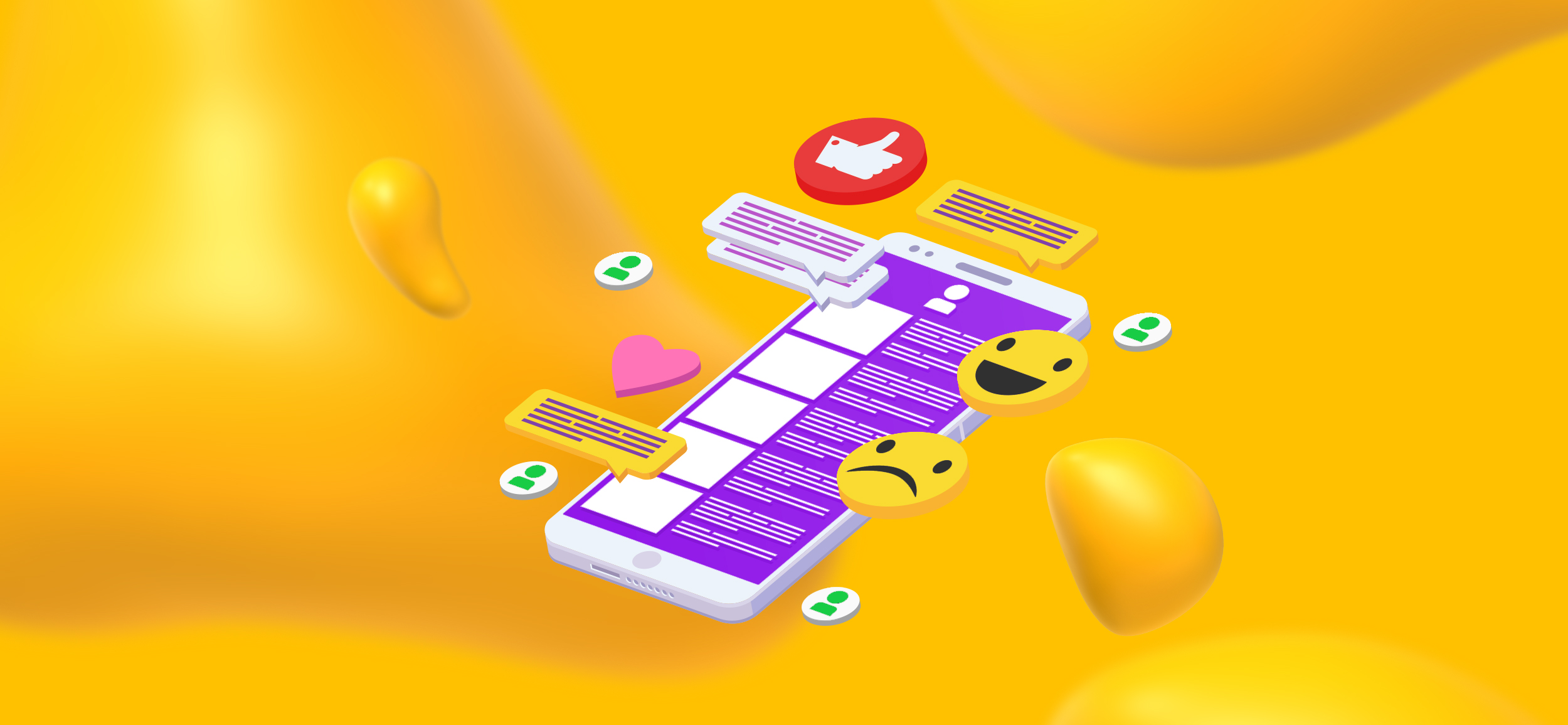 A smartphone screen with social media and text icons, for "distributing content," one of the final steps in building a content plan.