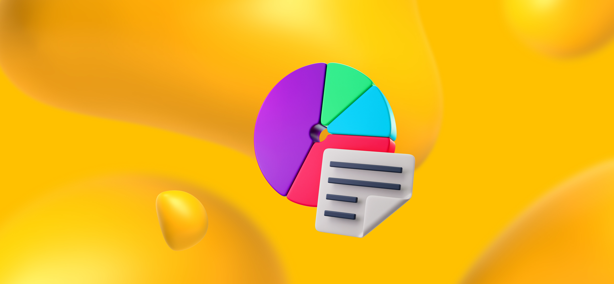A colorful pie chart for "competitor analysis," an important step of a brand audit.