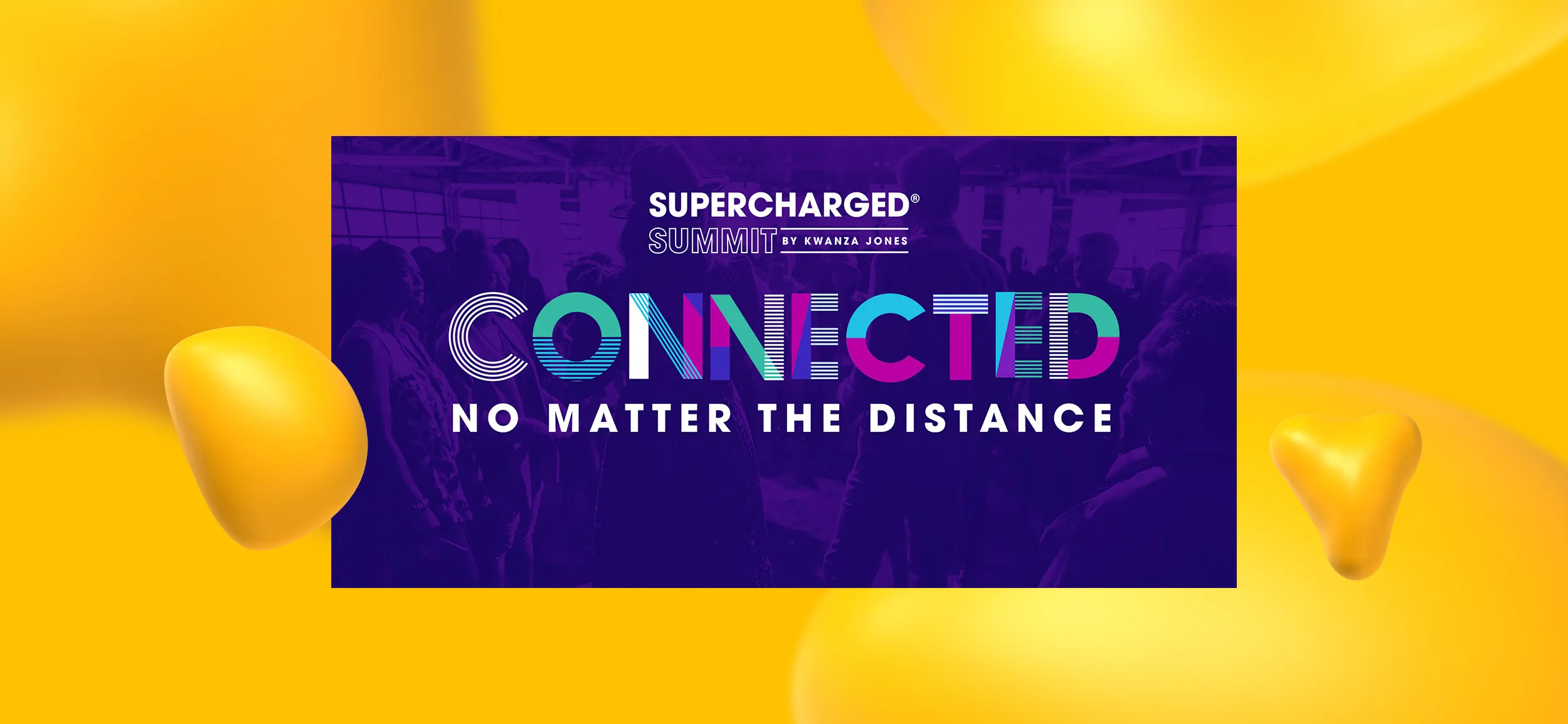 Typography and visual branding for SUPERCHARGED Summit, one of Renato's creative projects.