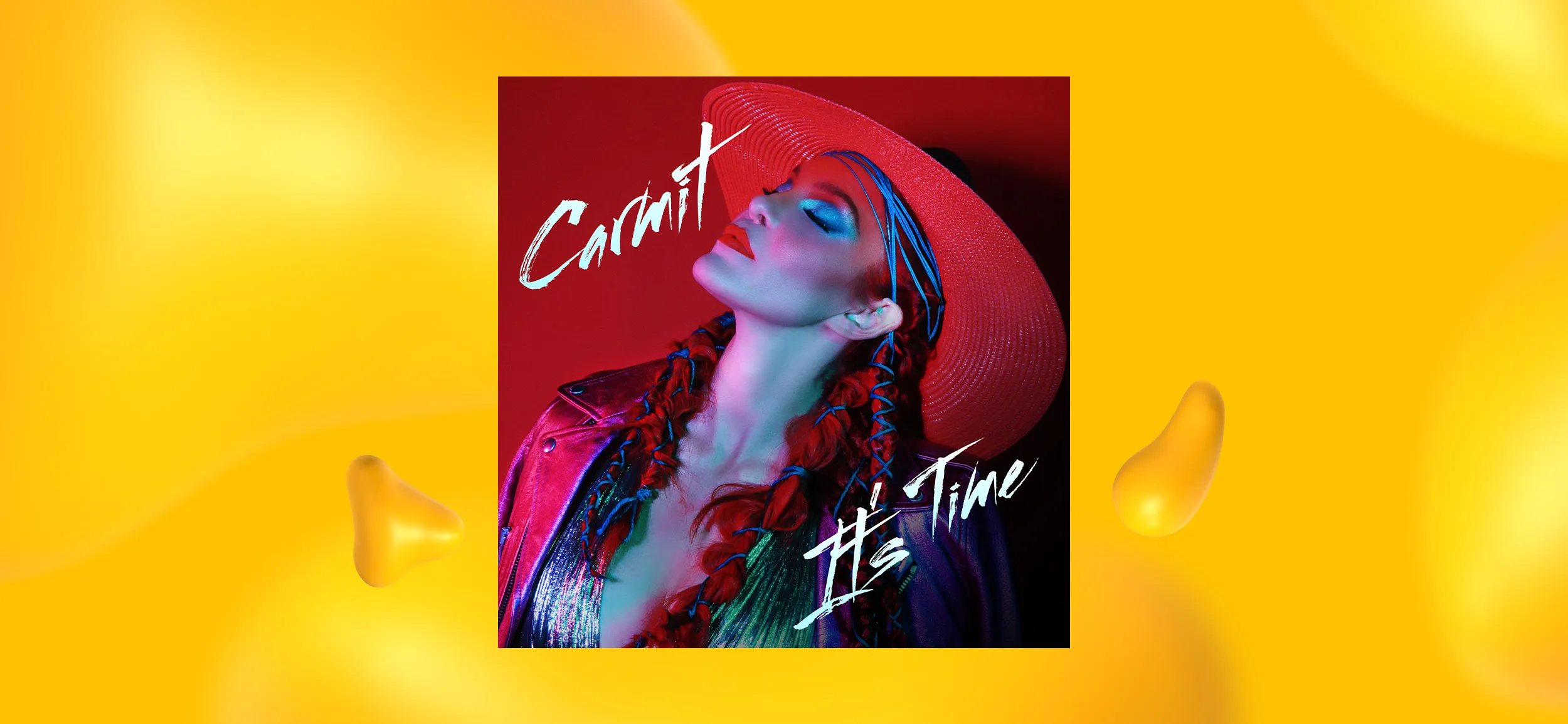 Cover artwork for "It's Time," by Carmit, one of Renato's creative projects.