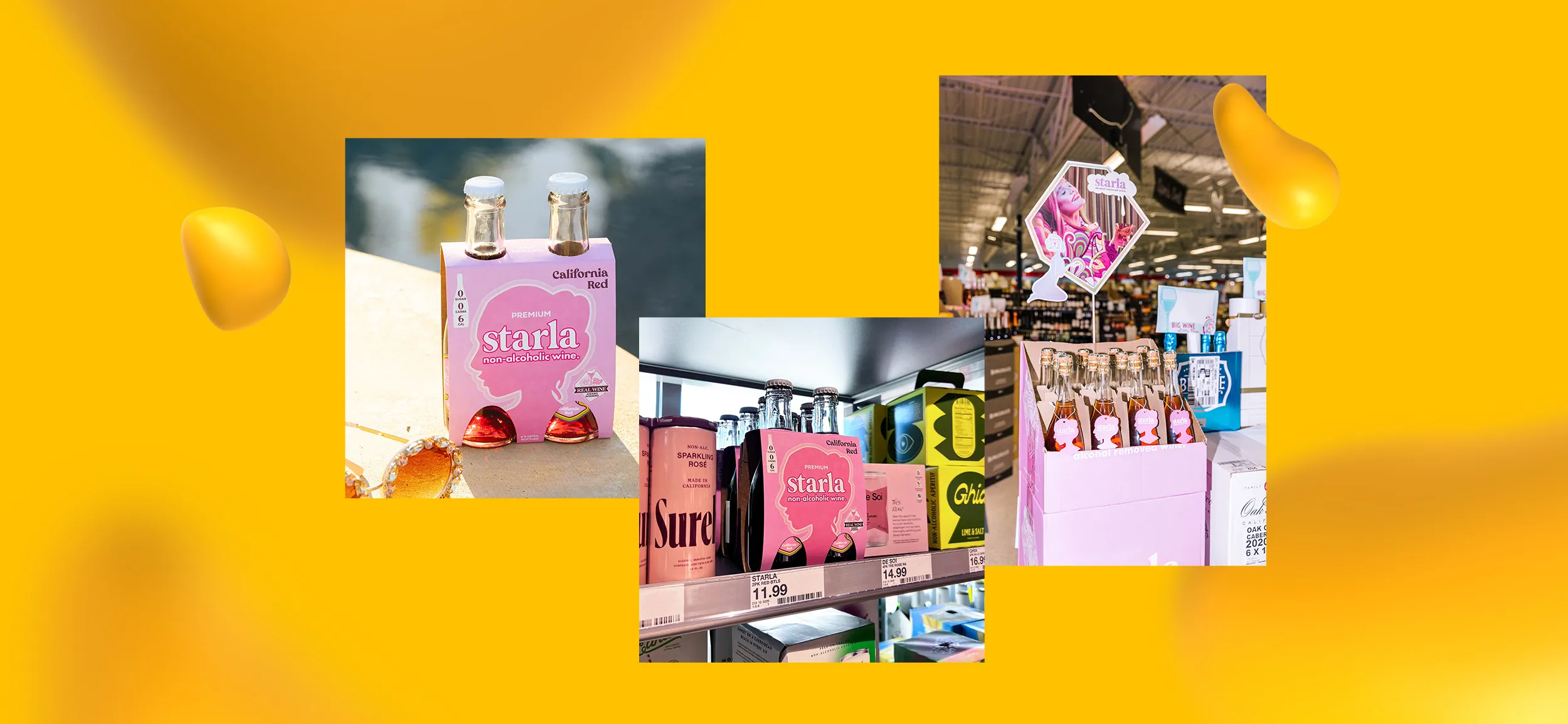 Packaging and visual identity for Starla Non-Alcoholic Wines, one of Renato's creative projects.