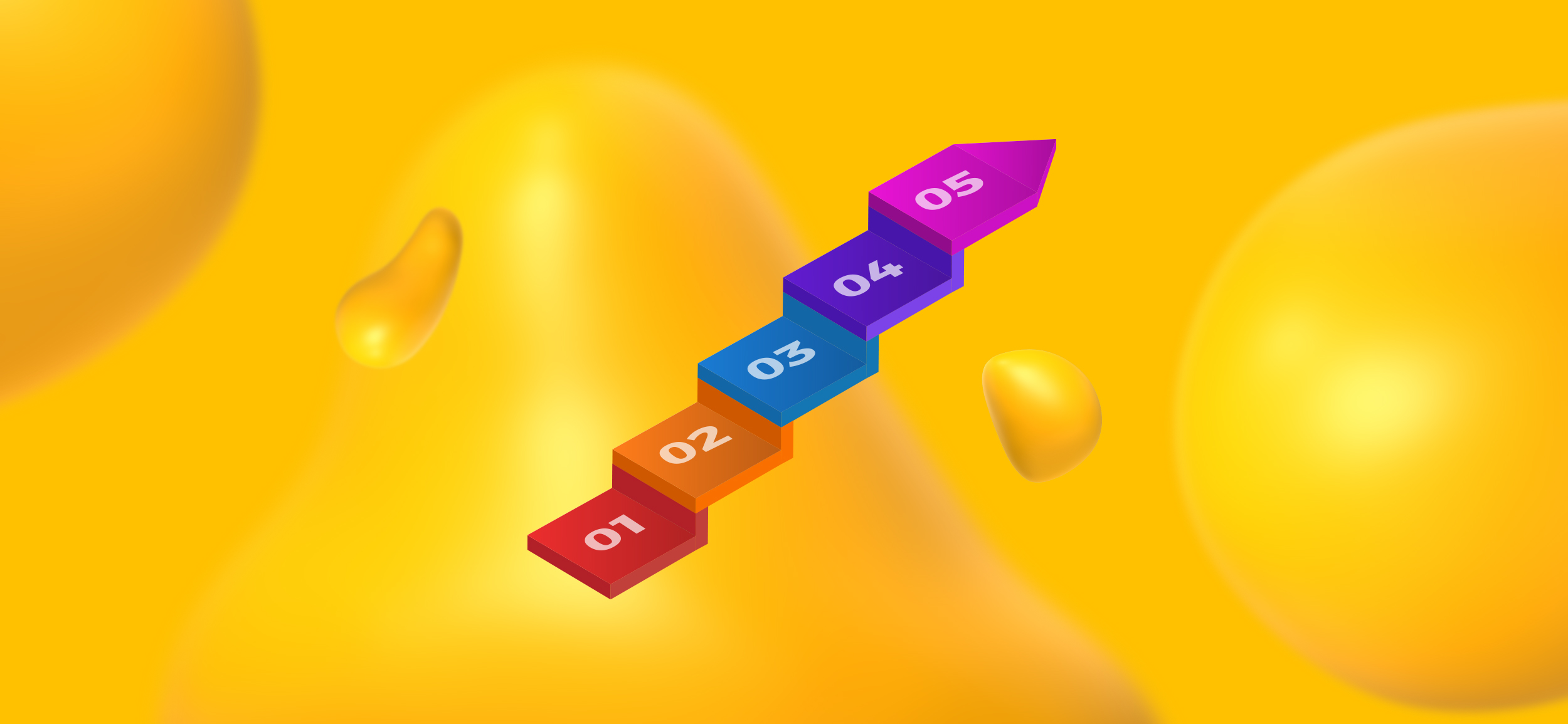 A colorful ladder with 5 numbered steps for the 5 ways Instagram AI can grow your brand.