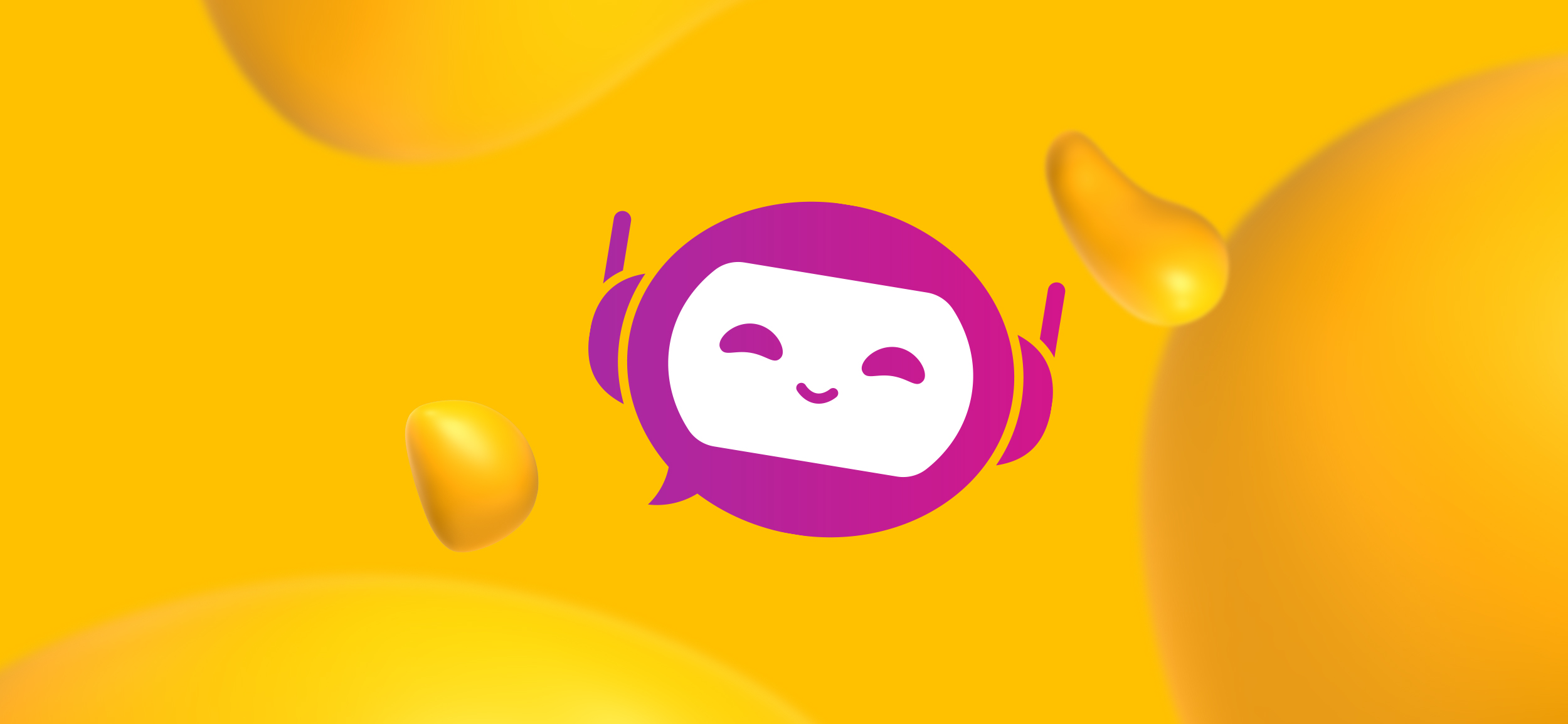 A happy purple robot for "automated chatbots," a way Instagram AI is helping brands grow.