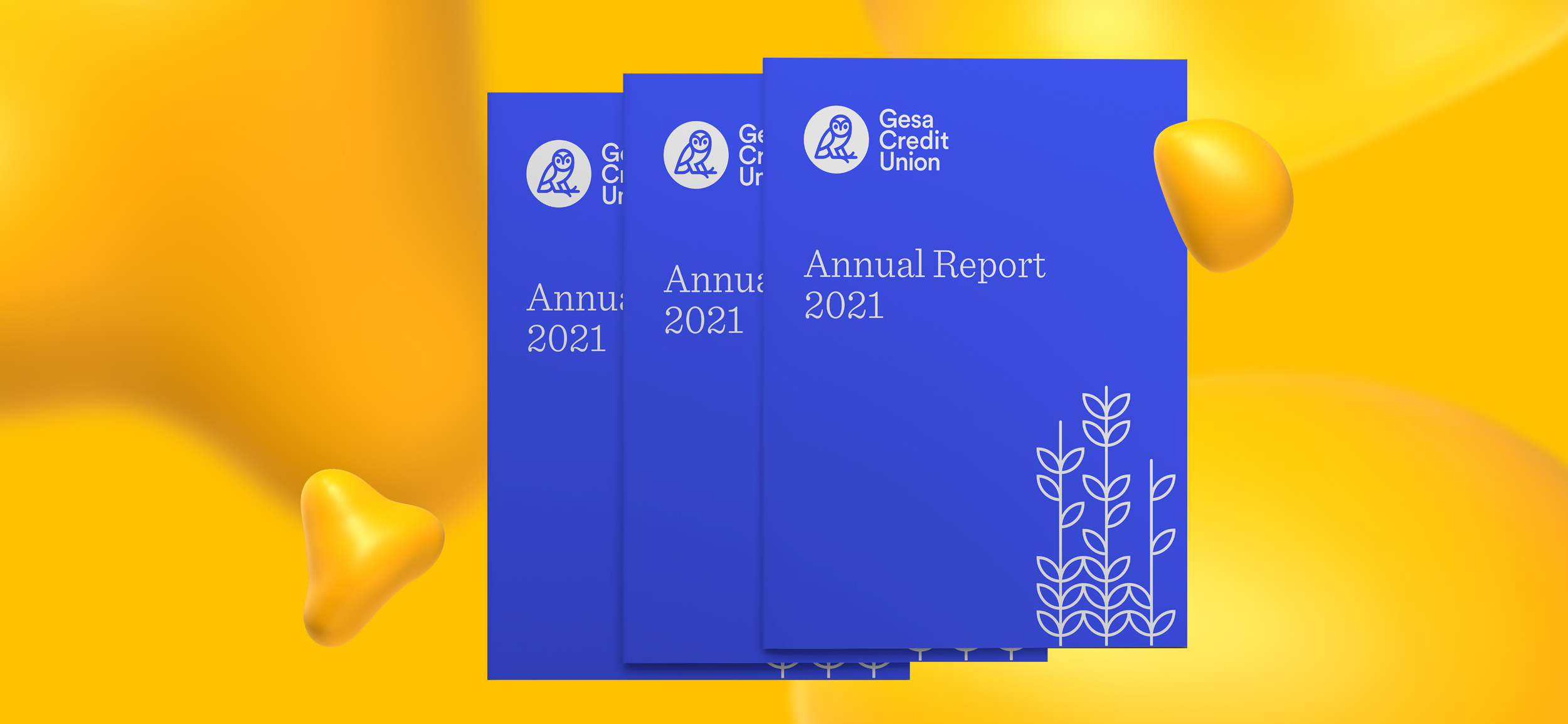 Annual report design for Gesa Credit Union, one of Anthony's graphic design projects.
