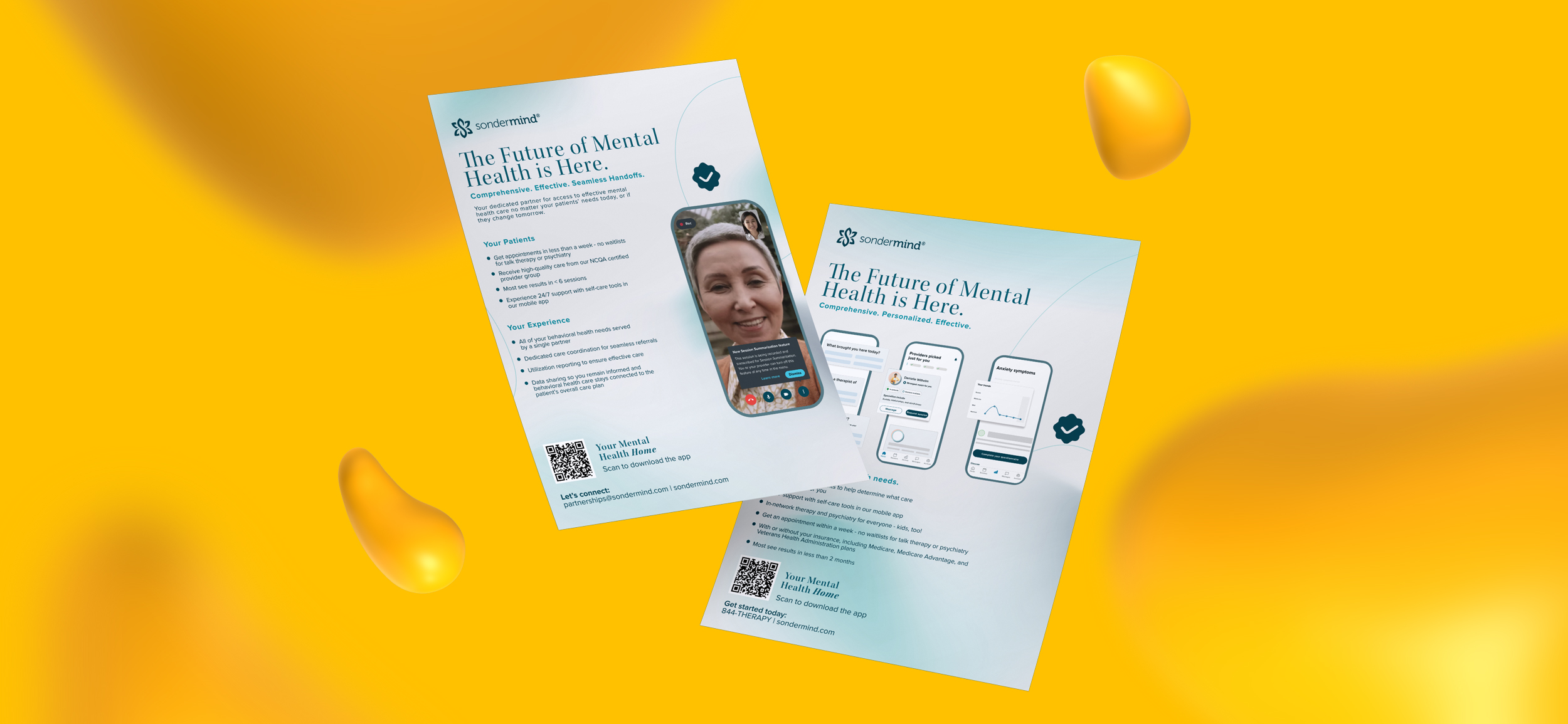 Conference booth handouts for Sondermind, one of Anthony's copywriting and design projects.