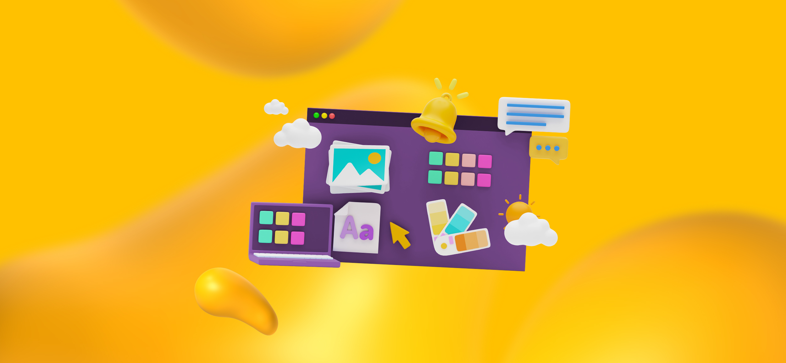 Elements of graphic design software, for brand identity services.