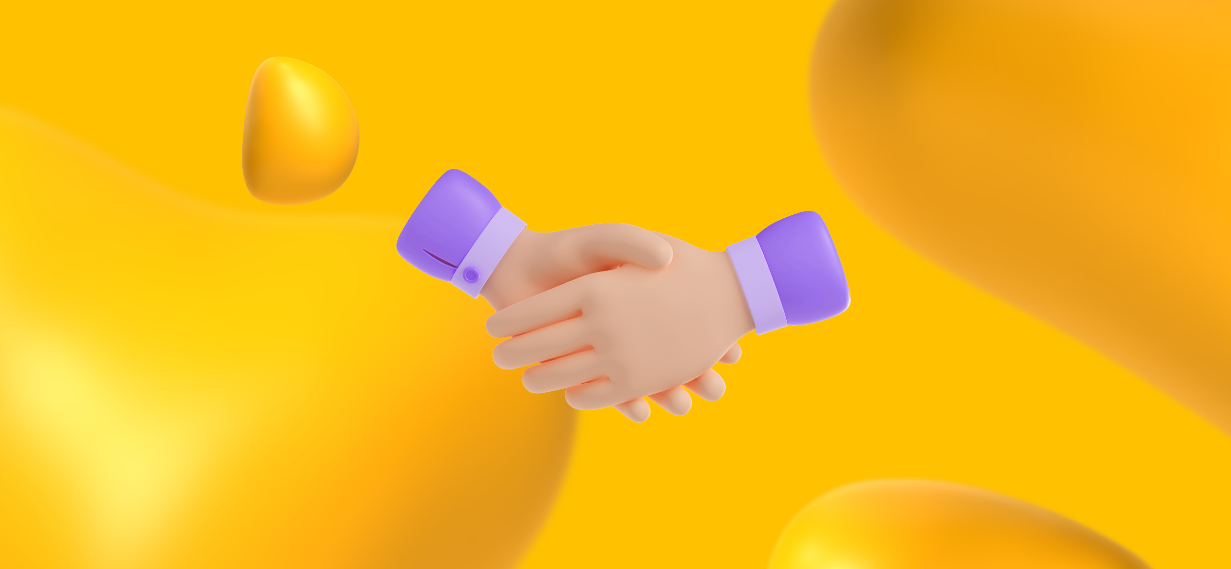 Two shaking hands for choosing the right partner for your NFT or SFT creation.