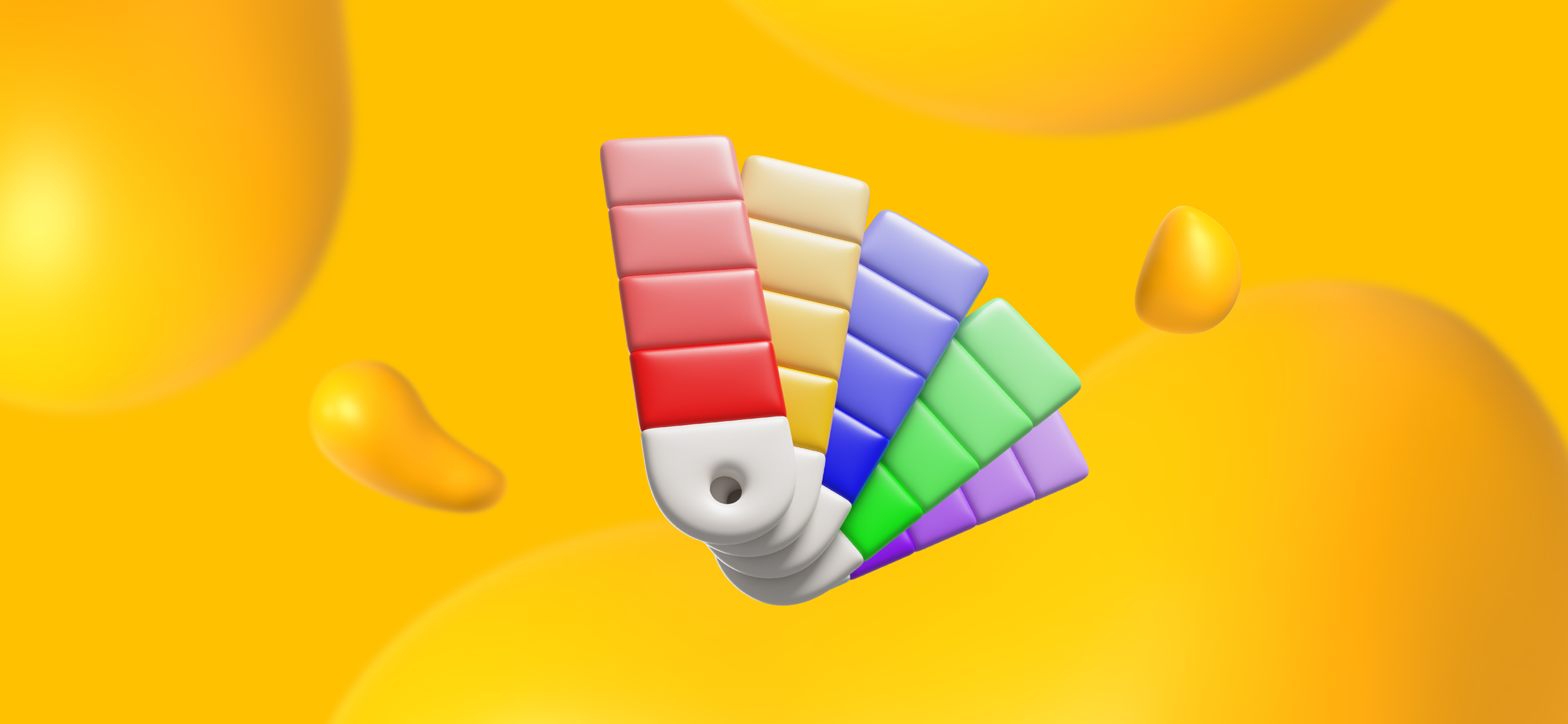 A set of color palettes, for the 5 key elements of effective publication design.