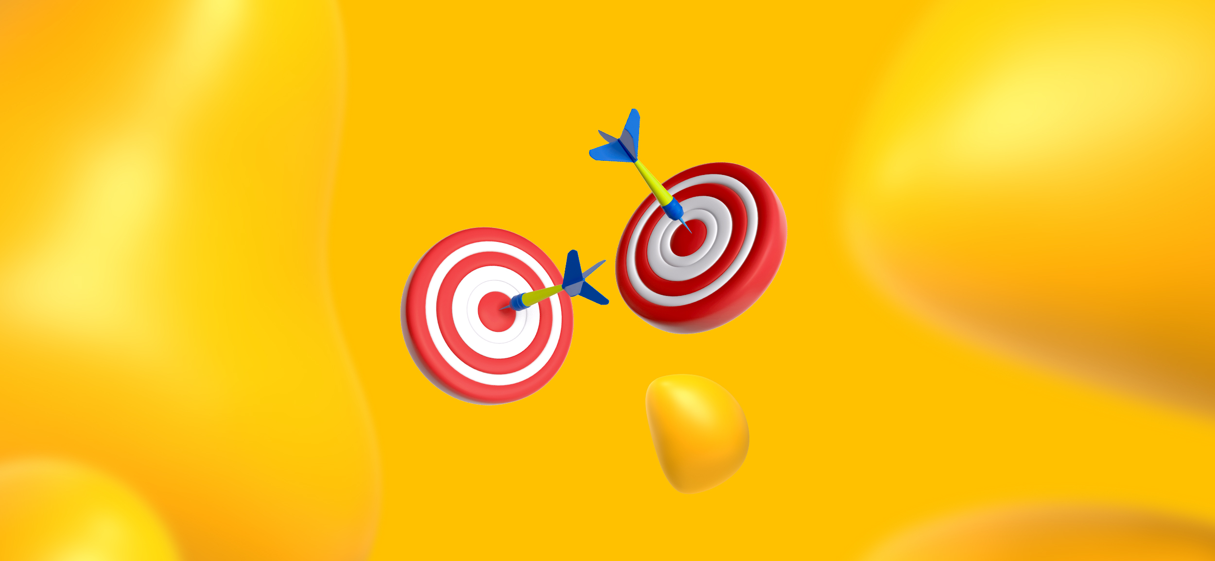Two targets with darts in their bullseye, for a goal-oriented website, one of 7 essential steps of a strategic site.