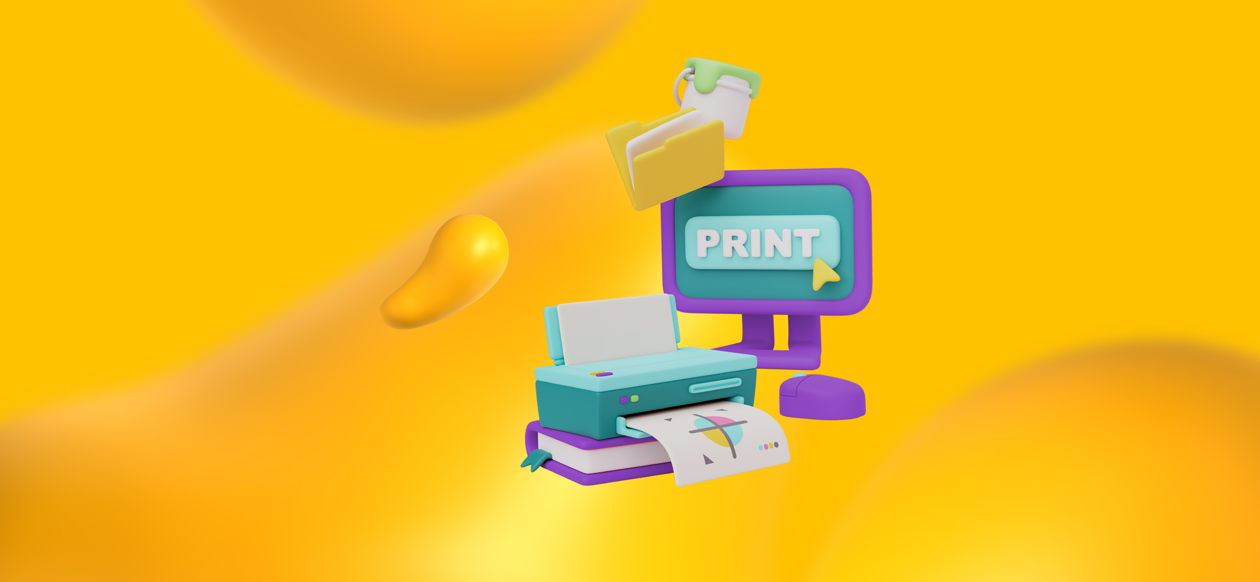 A computer and printer, printing out a document. Brand strategy developing is the 1st of 8 essential branding services.