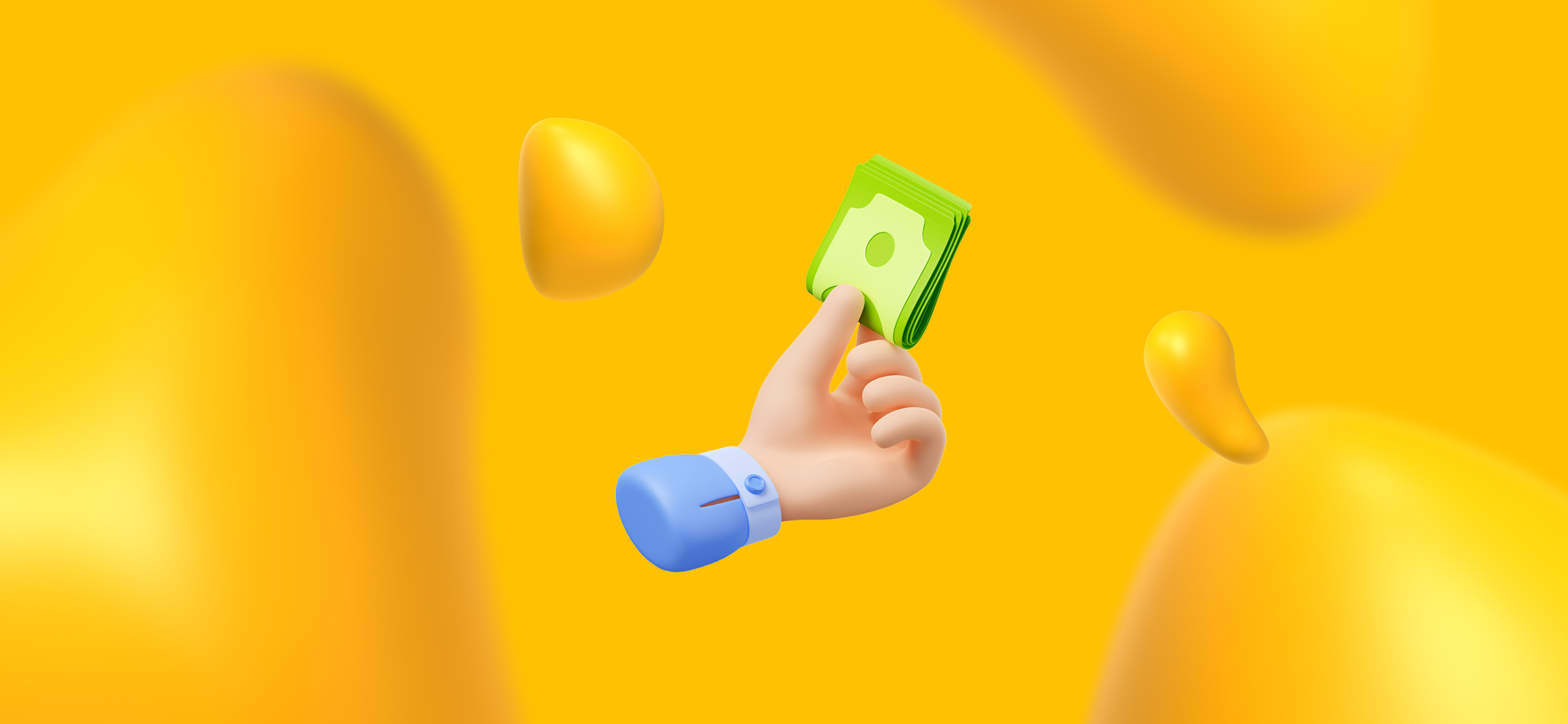 A hand holding folded bills, for a pricing comparison between NoLimit Creatives and Designity.