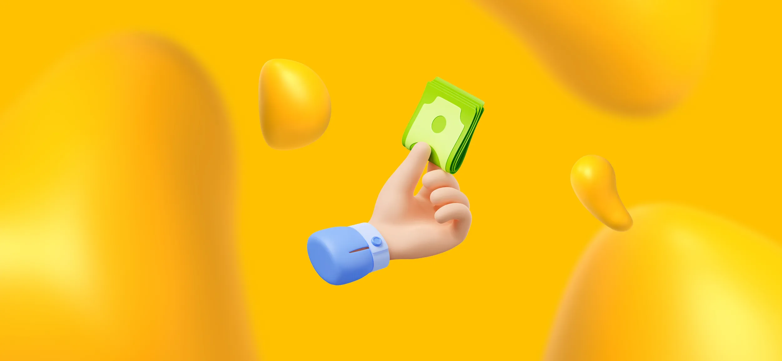 A hand holding folded bills, for a pricing comparison between NoLimit Creatives and Designity.