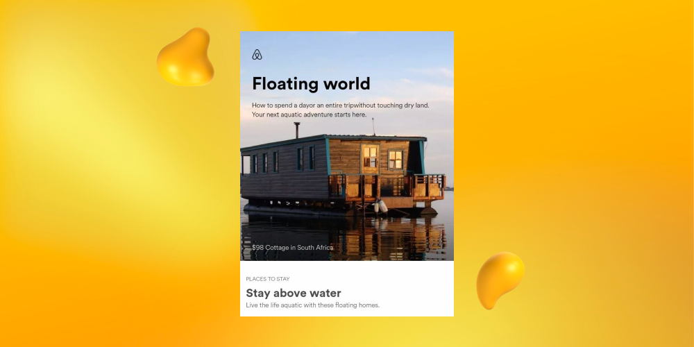 A 2017 Airbnb "Floating World" ad, one of Designity's picks for 13 worst marketing disasters in history.