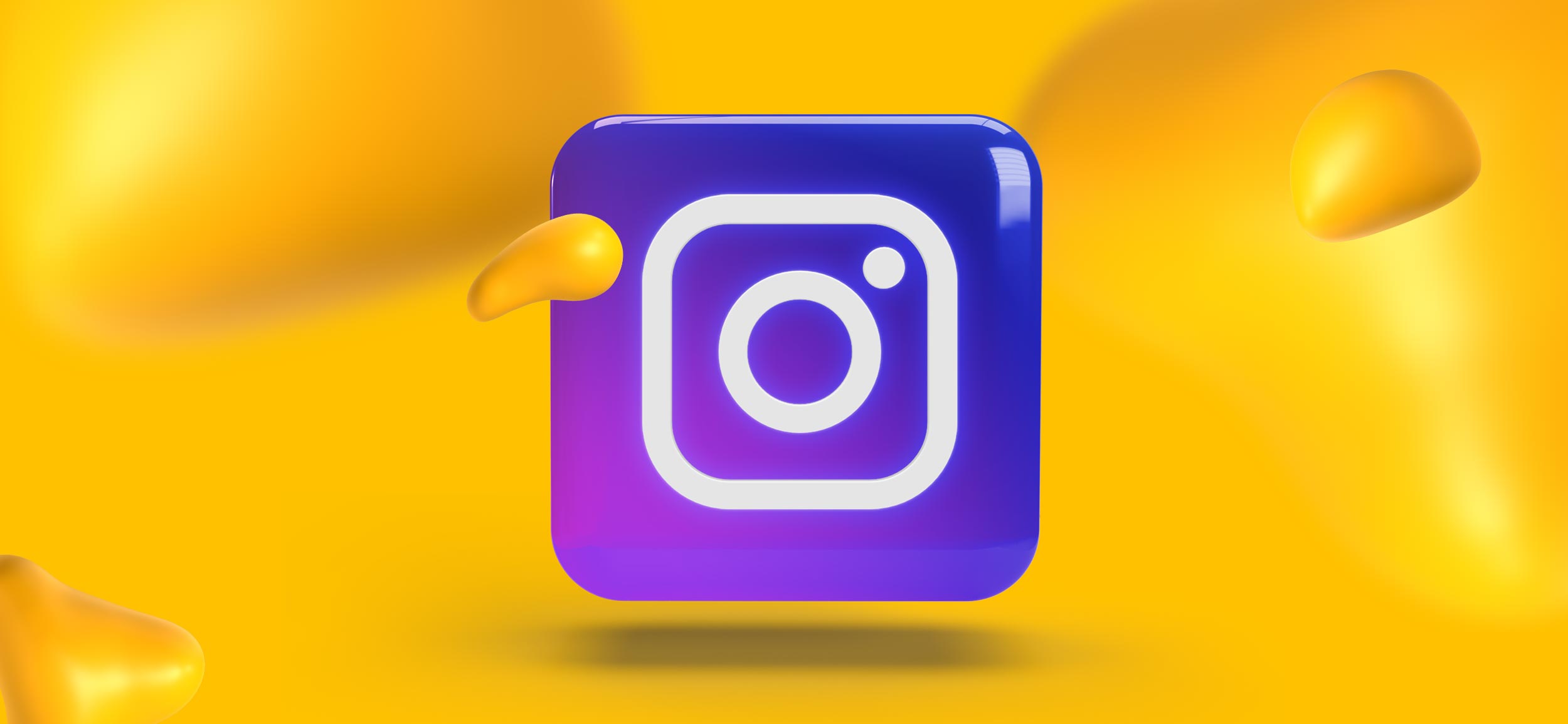 The Instagram logo surrounded by Designity blobs, for follow-worthy Instagram accounts.