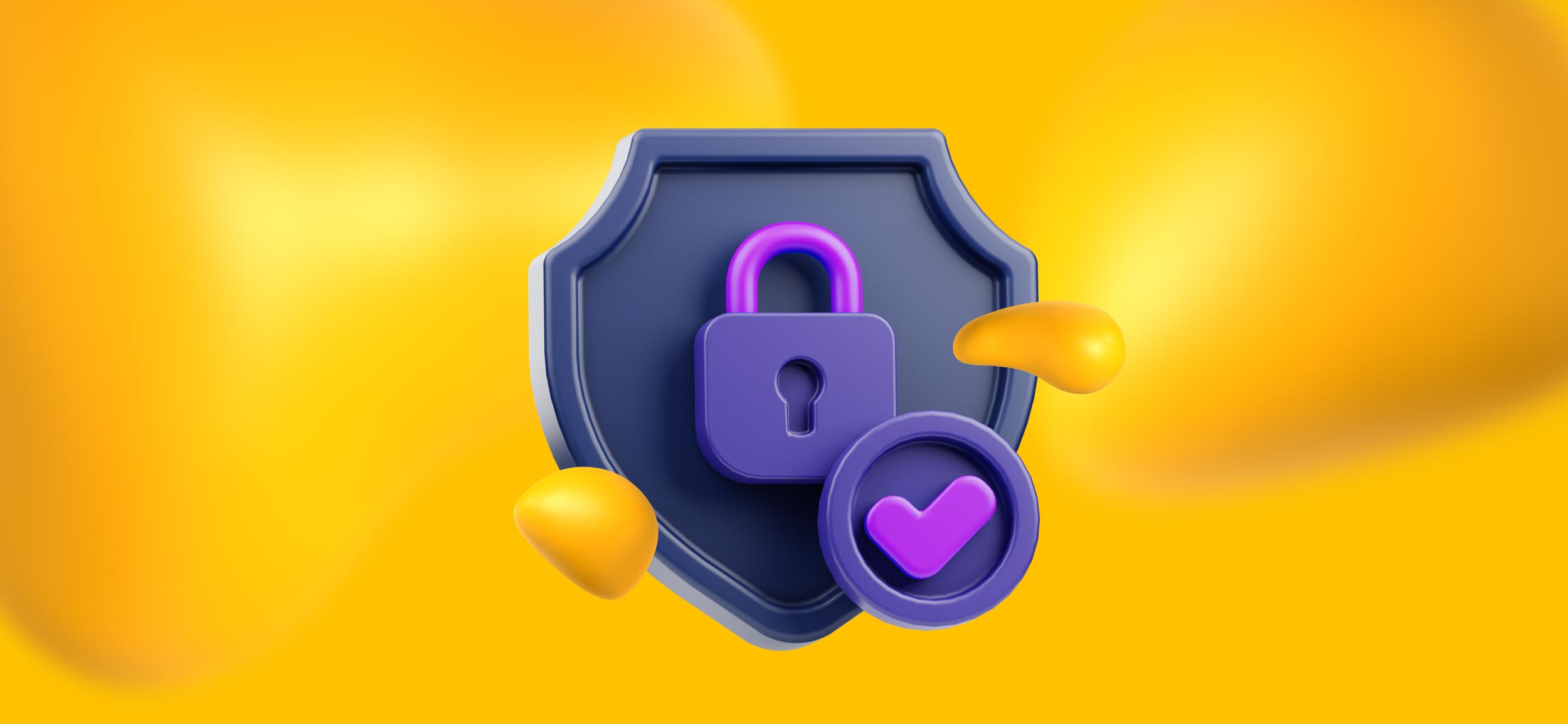 A trust badge with a lock on it, for security features comparison of Webflow and WordPress.