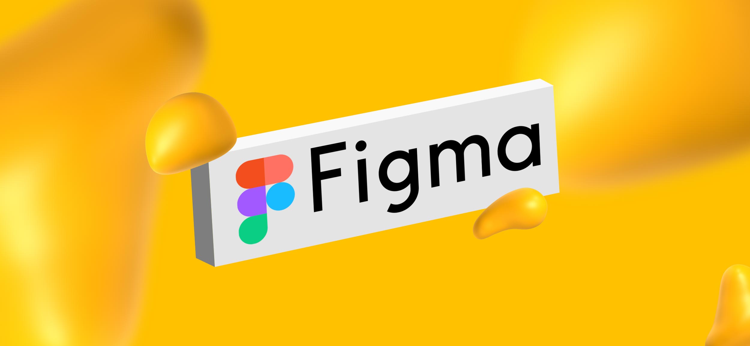 Logo for Figma on a yellow Designity background, for Figma forum tutorials.