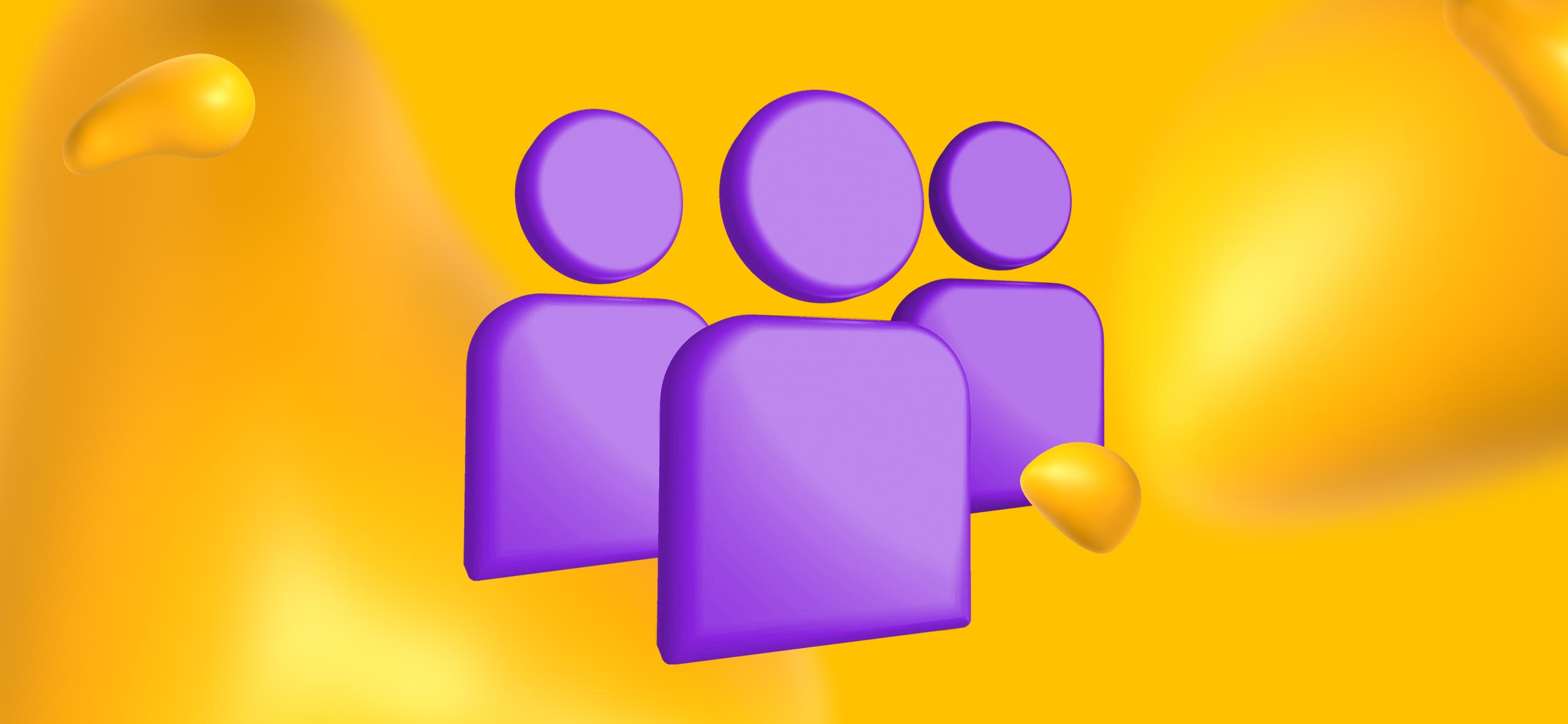 Purple avatars, for user testing, a step in the web design process.