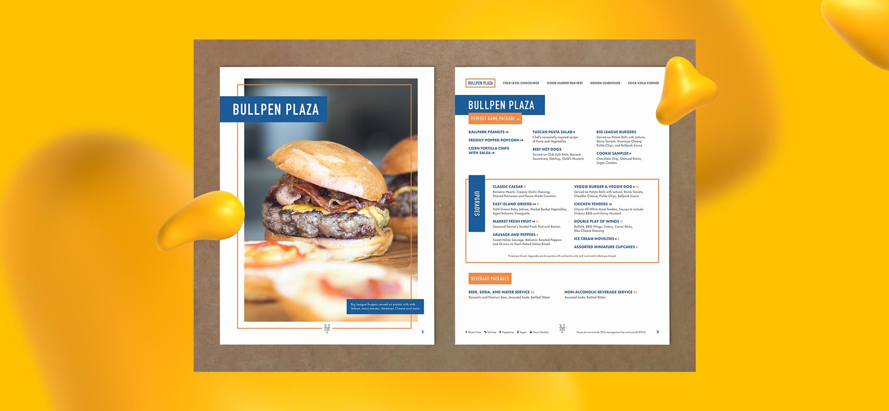 Menu design for Trillion Creative