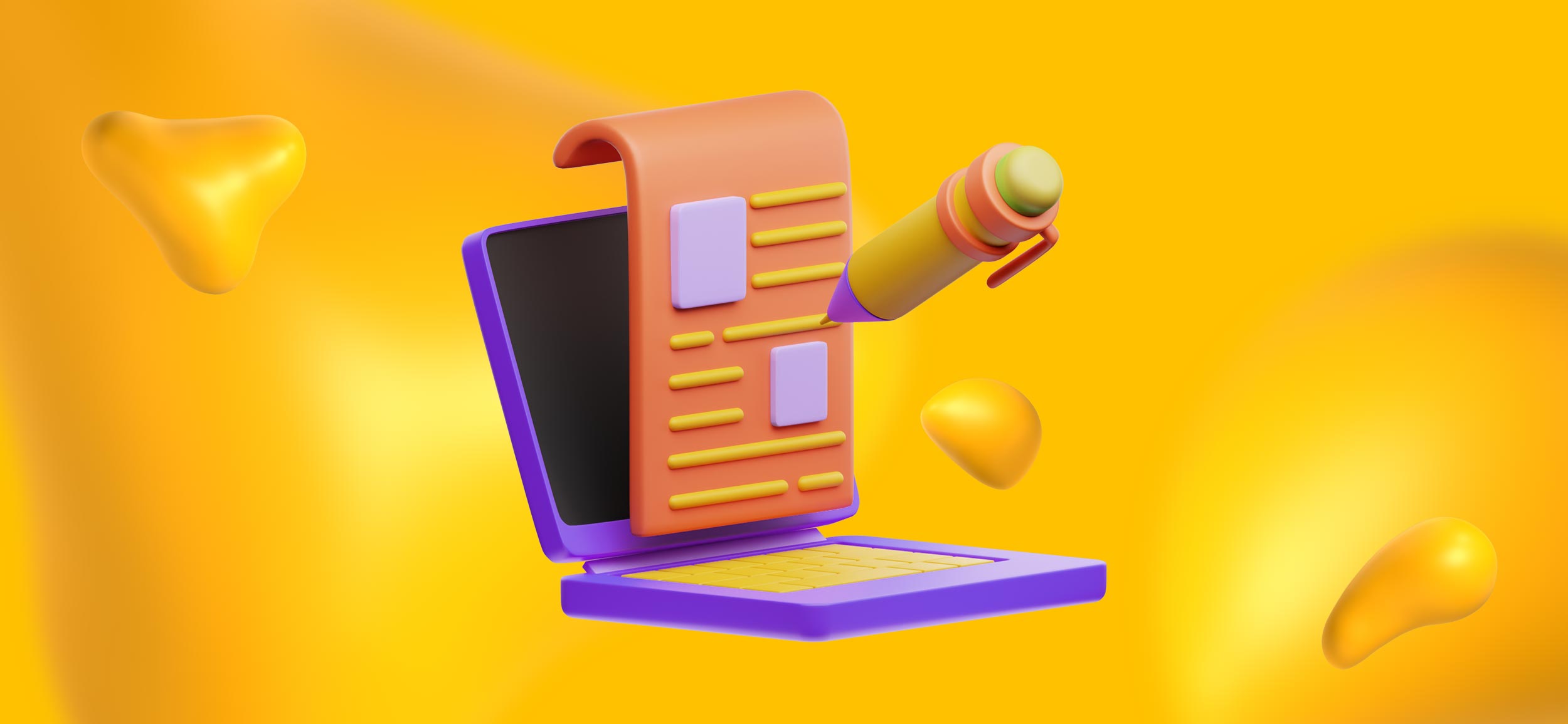 An open laptop with a list in front of it. A pencil is sketching on the list.