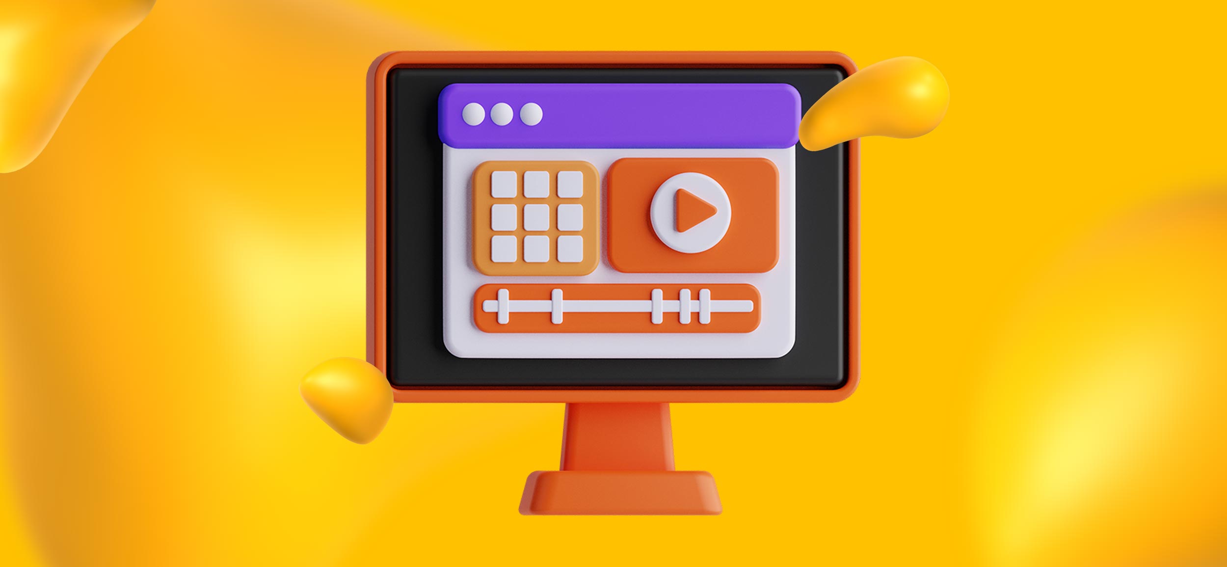 A computer monitor with video software displayed on its screen for design software expertise, a must-have skill for a motion graphics designer.