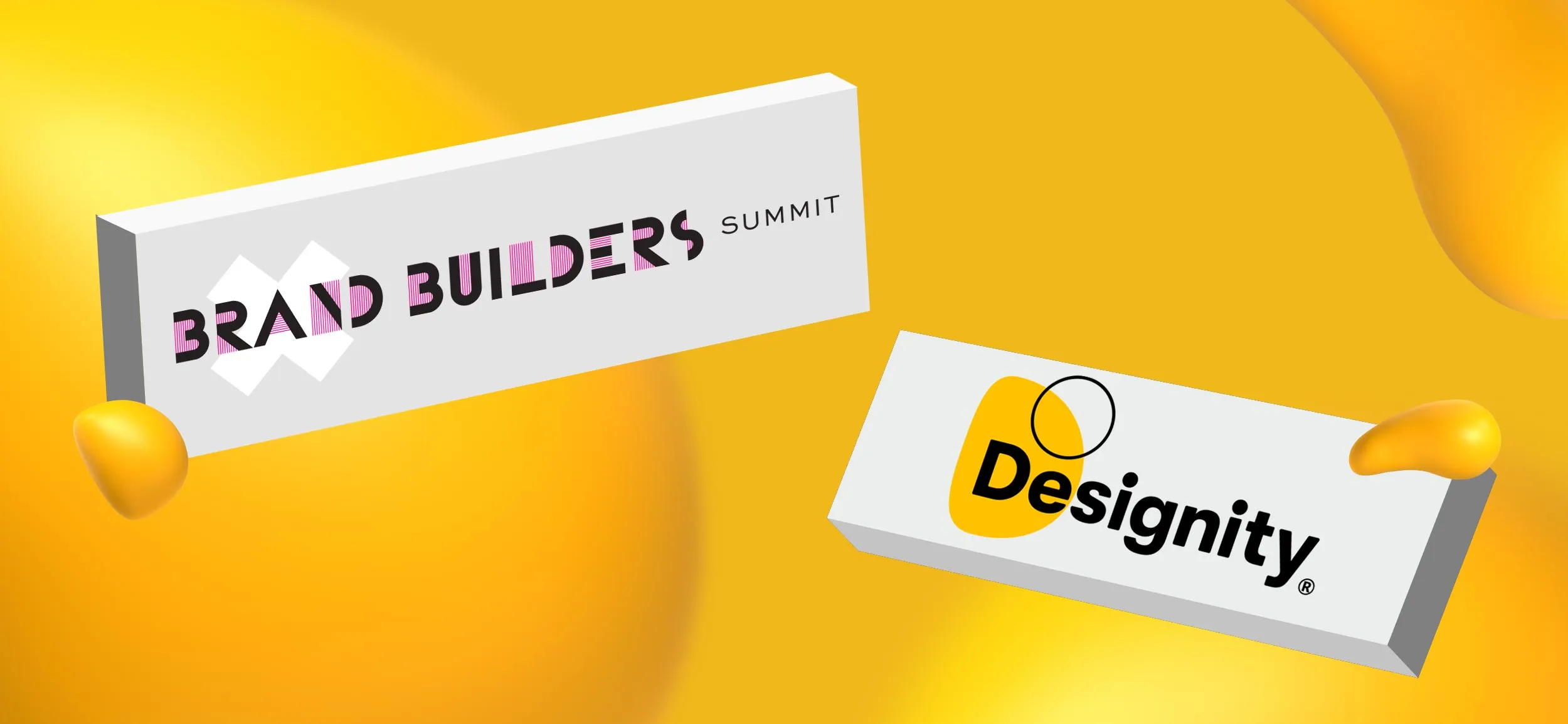 The logos of Brand Builders Summit and Designity.