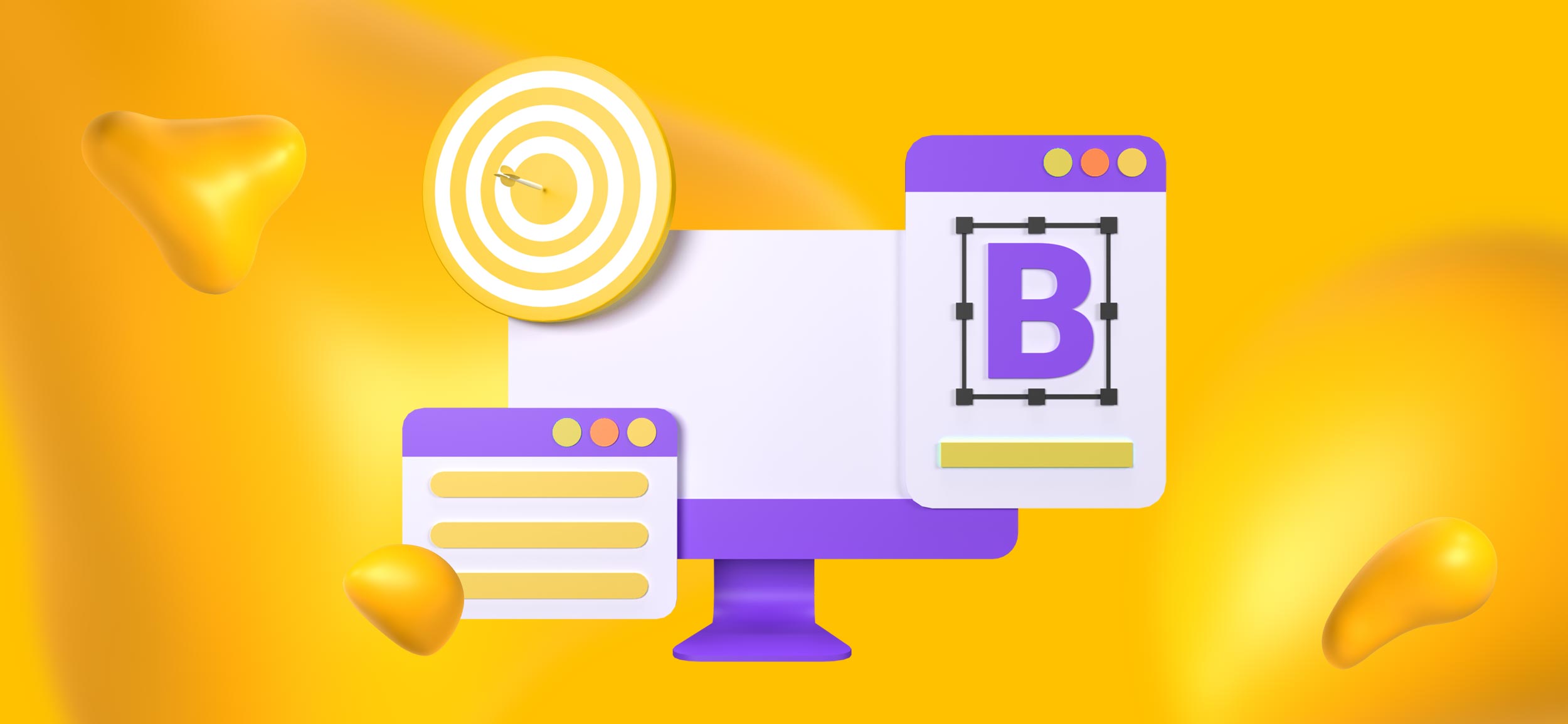 A,computer monitor with graphic design elements, for keeping branding consistent, a top mobile app interface design tip.