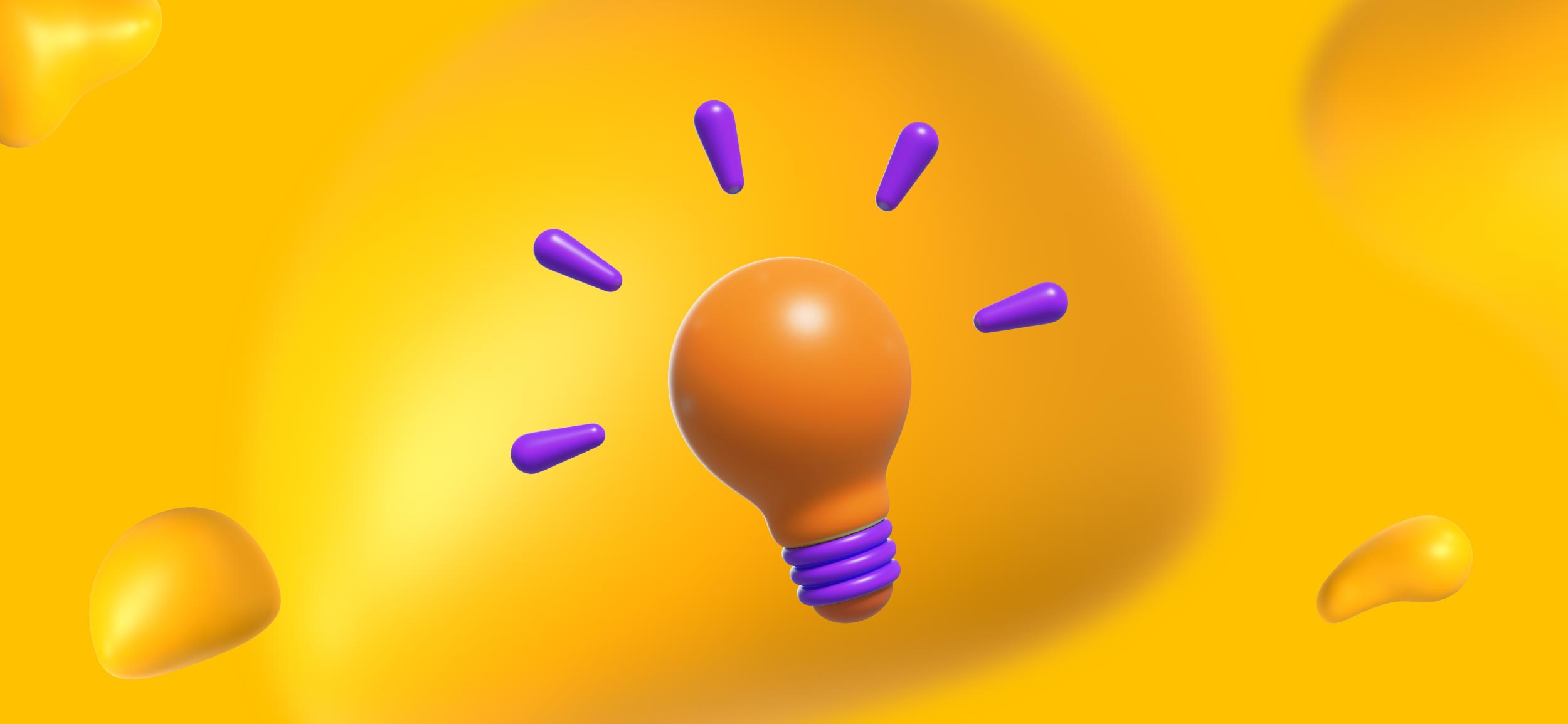 A lightbulb shining, for "be unique," a tip for creating innovative food packaging design.