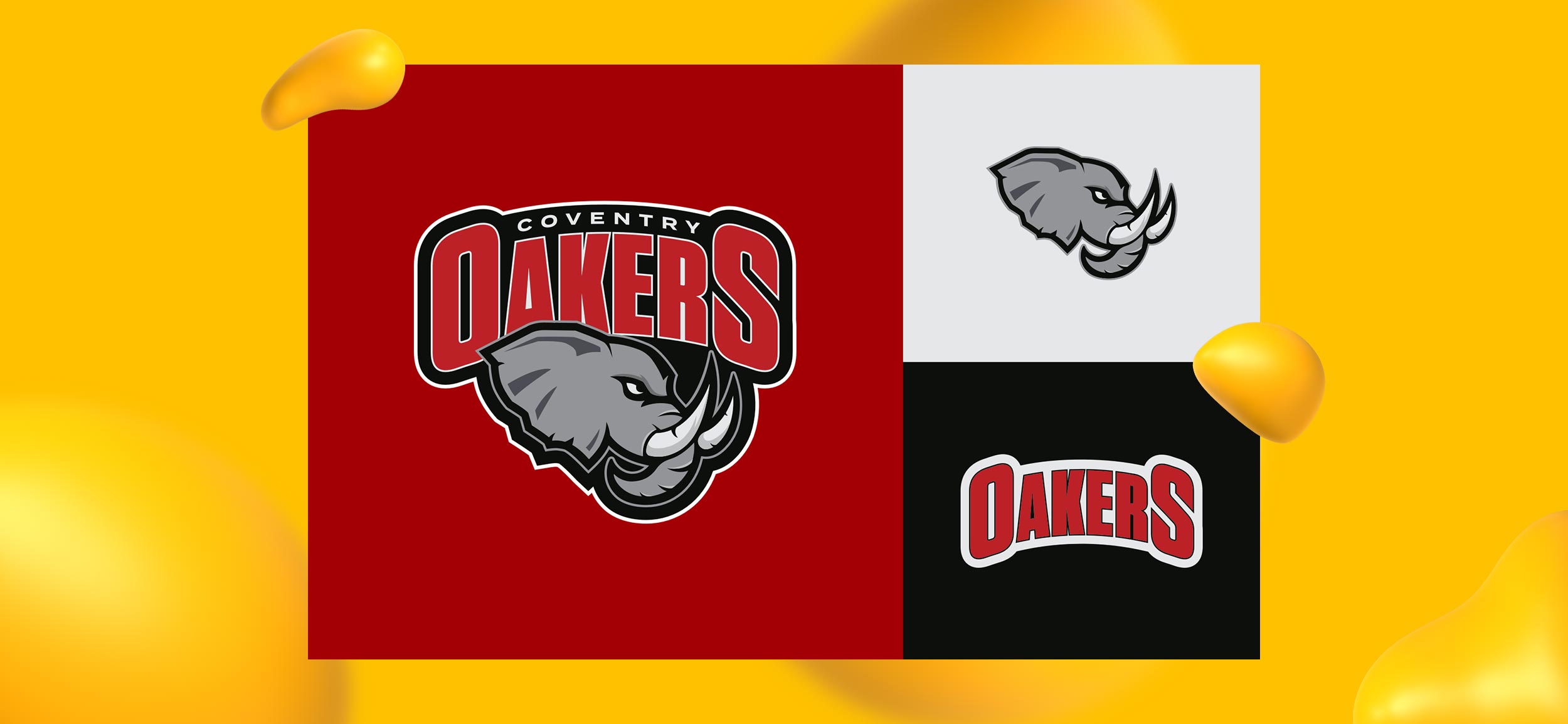 Logo redesign for Coventry High School Oakers, an example of Mike C's work.
