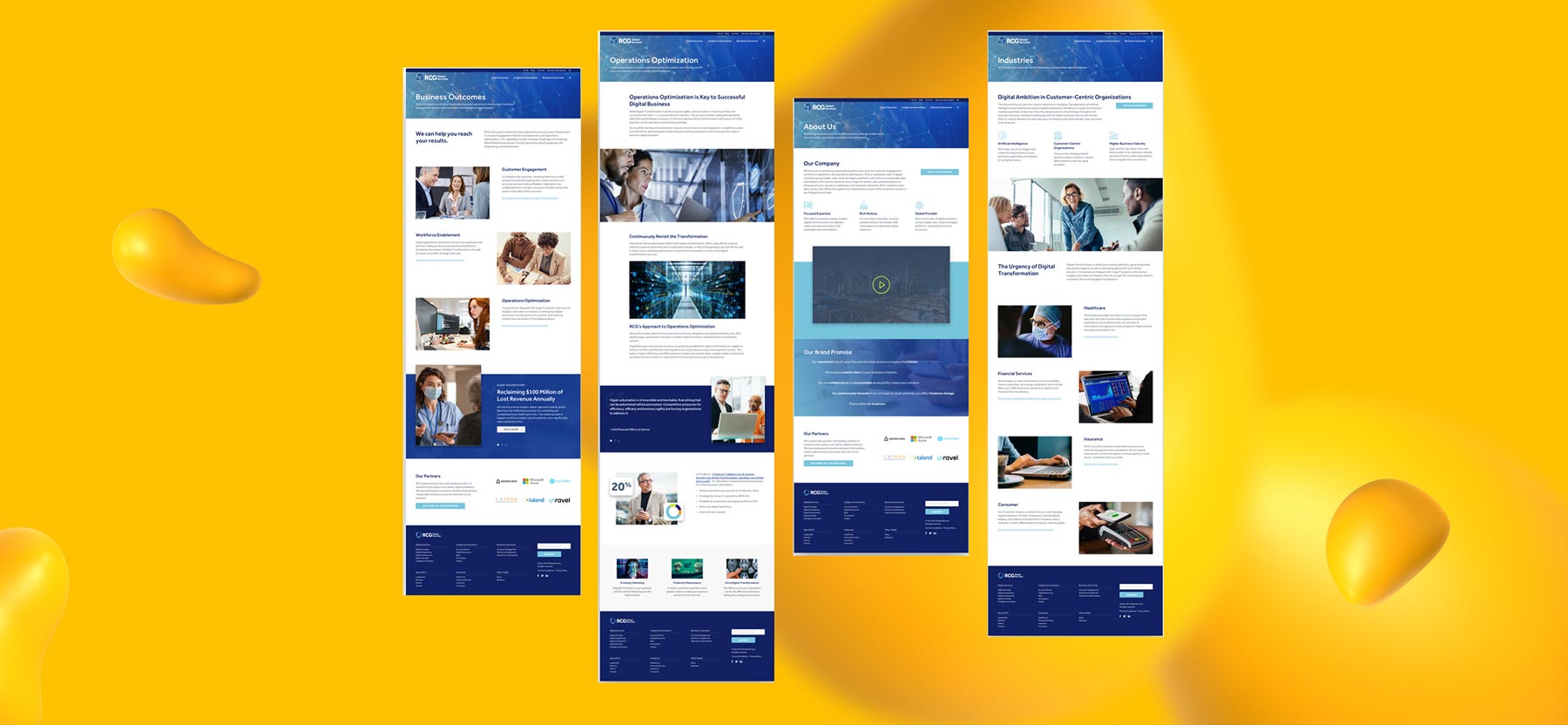 Web design for RCG Global Services, an example of Mike C's work.