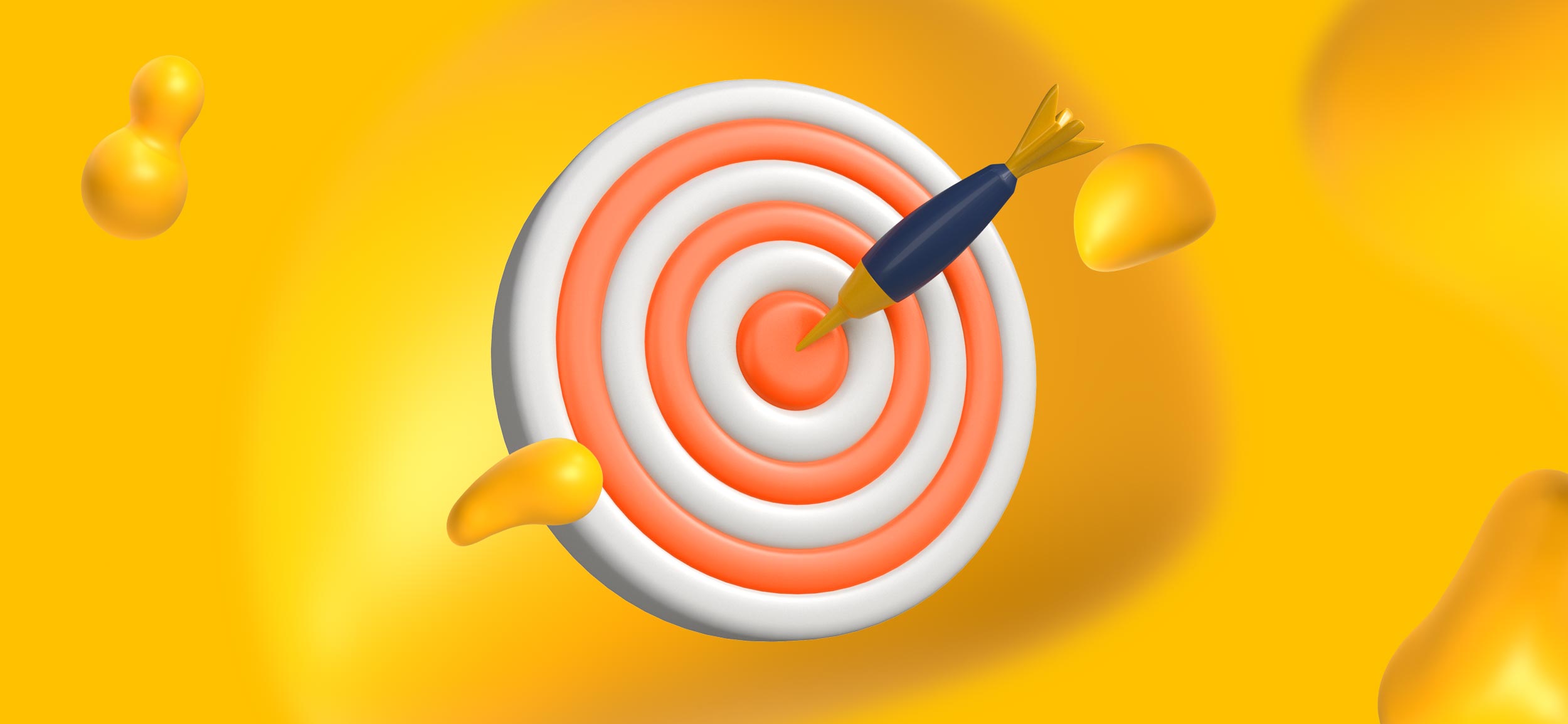 A target with a dart in its bullseye for "your goals," a factor to consider when deciding whether to focus on Clutch or Google reviews.