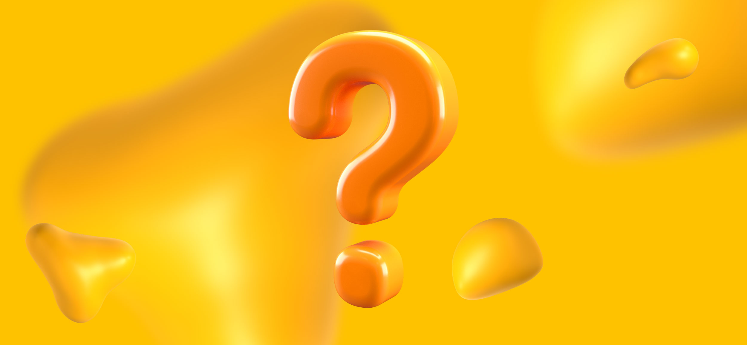 A big orange question mark.